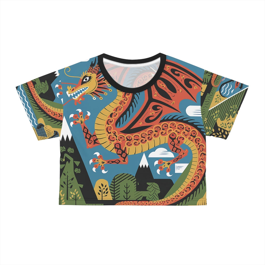 Mexican Dragon Crop Tee – Women's Fiesta Graphic Shirt
