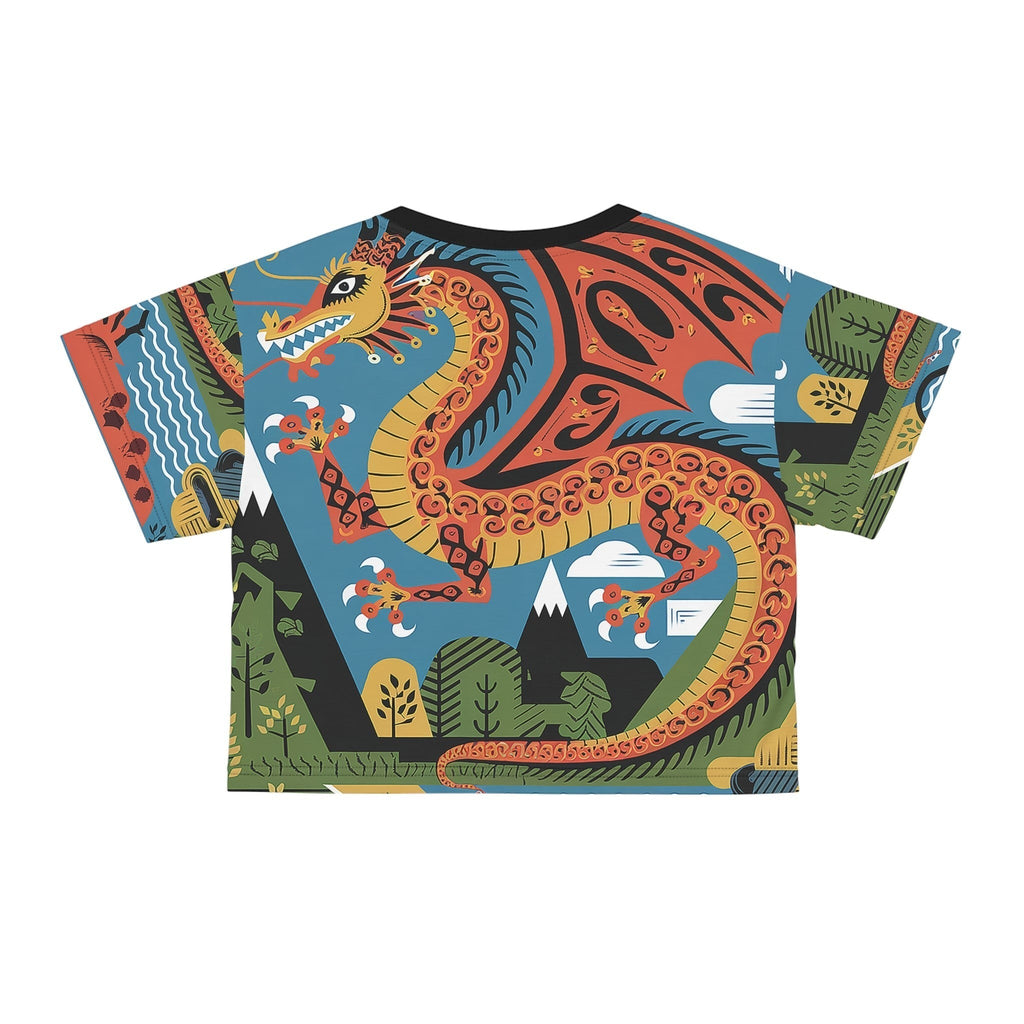 Mexican Dragon Crop Tee – Women's Fiesta Graphic Shirt