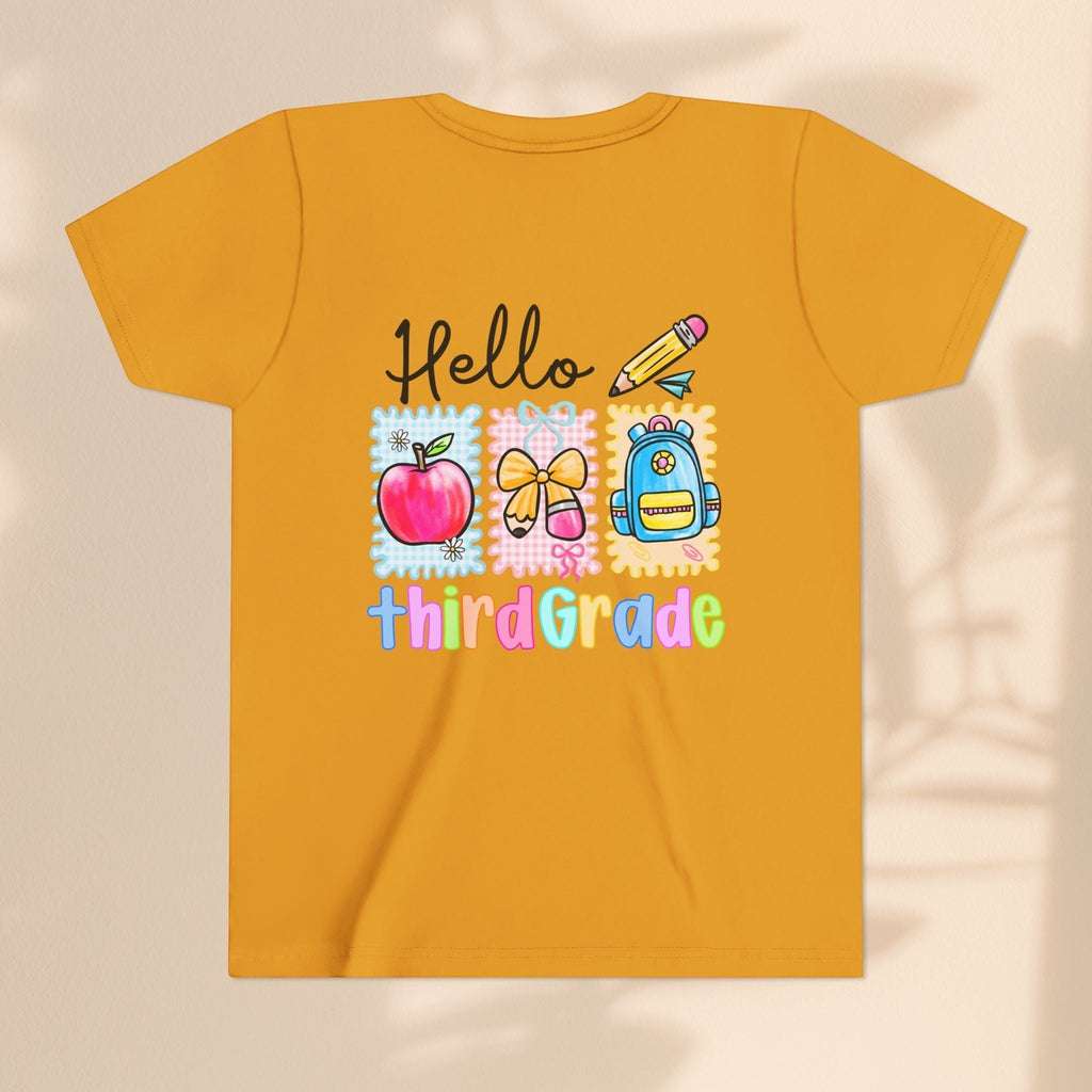 Hello Third Grade Kids T-Shirt – Back to School Youth Tee