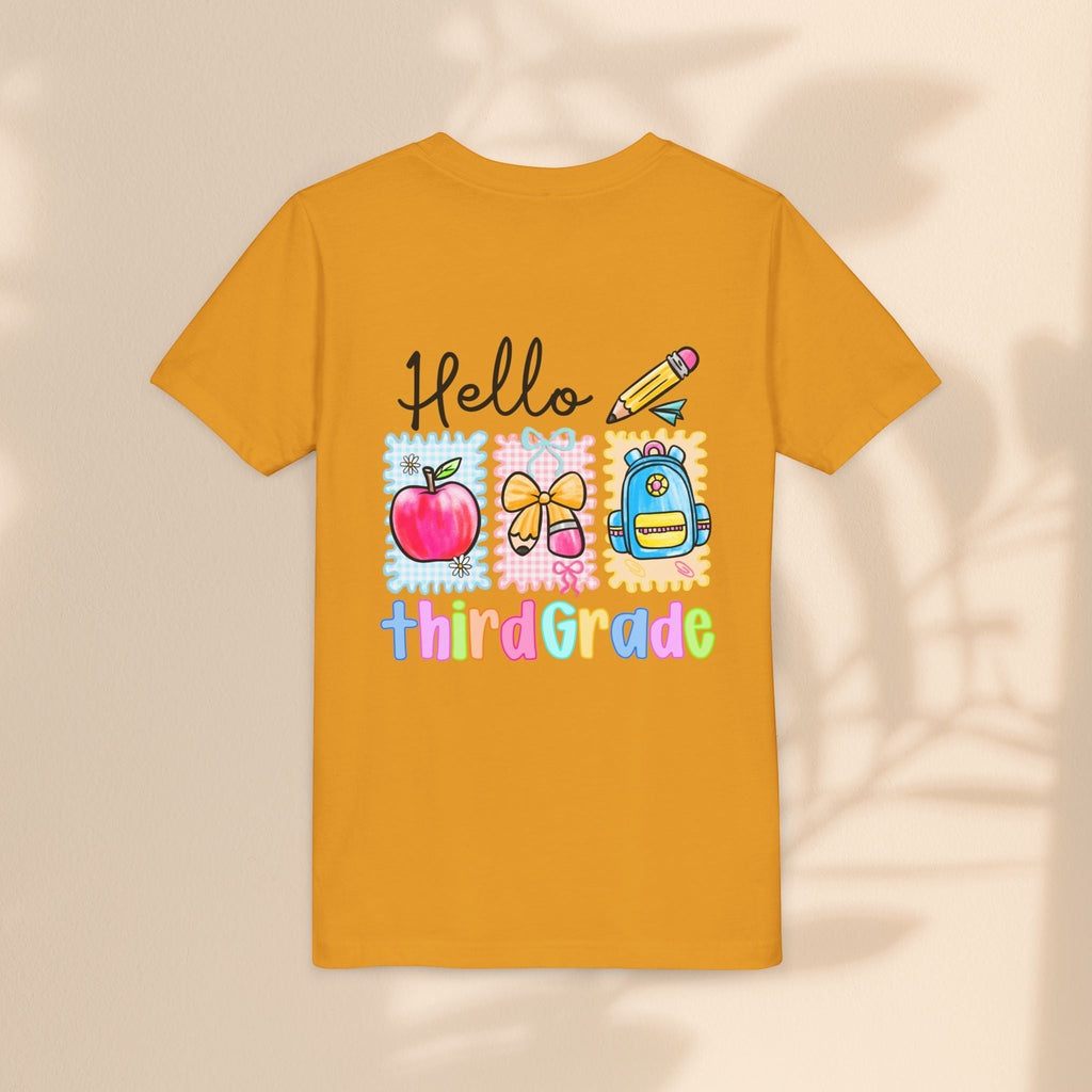 Hello Third Grade Kids T-Shirt – Back to School Youth Tee