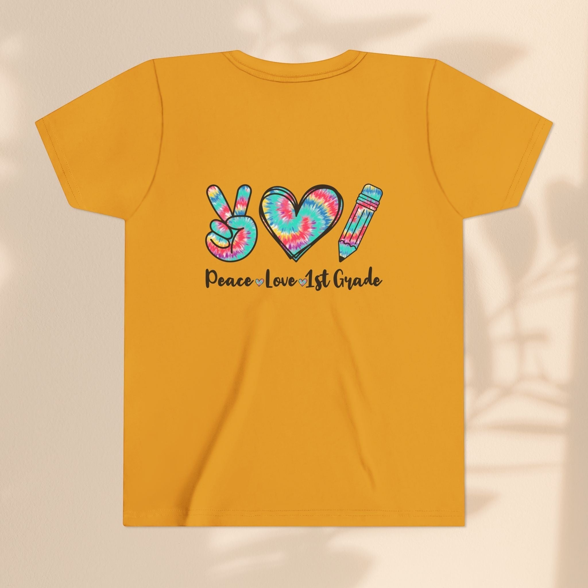 Peace Love 1st Grade Youth Tee, Back to School Outfit