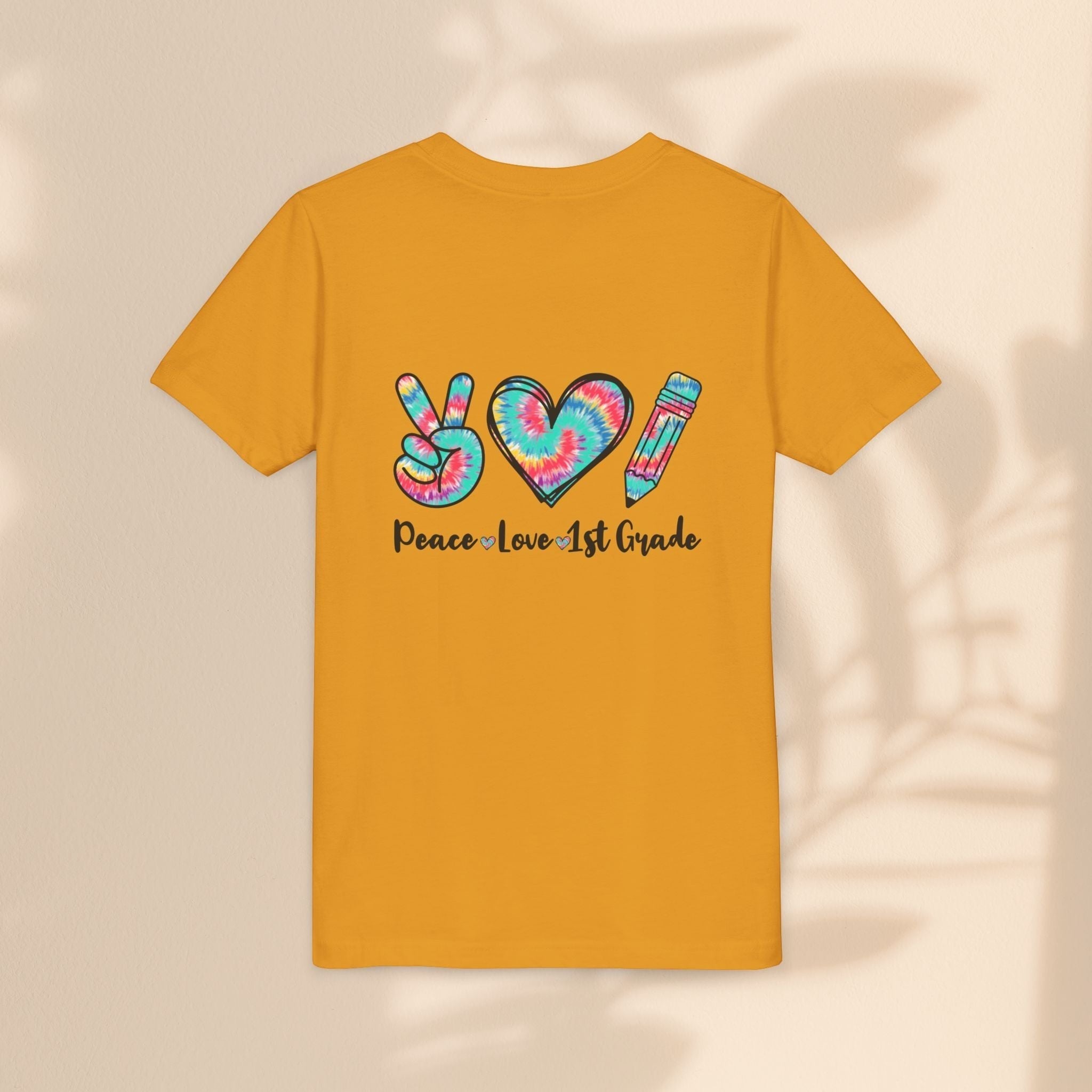 Peace Love 1st Grade Youth Tee, Back to School Outfit