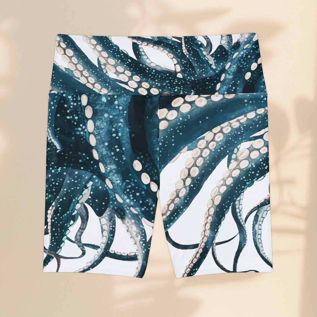 Ocean-Inspired Women's Workout Shorts | Octopus Design for Active Lifestyle