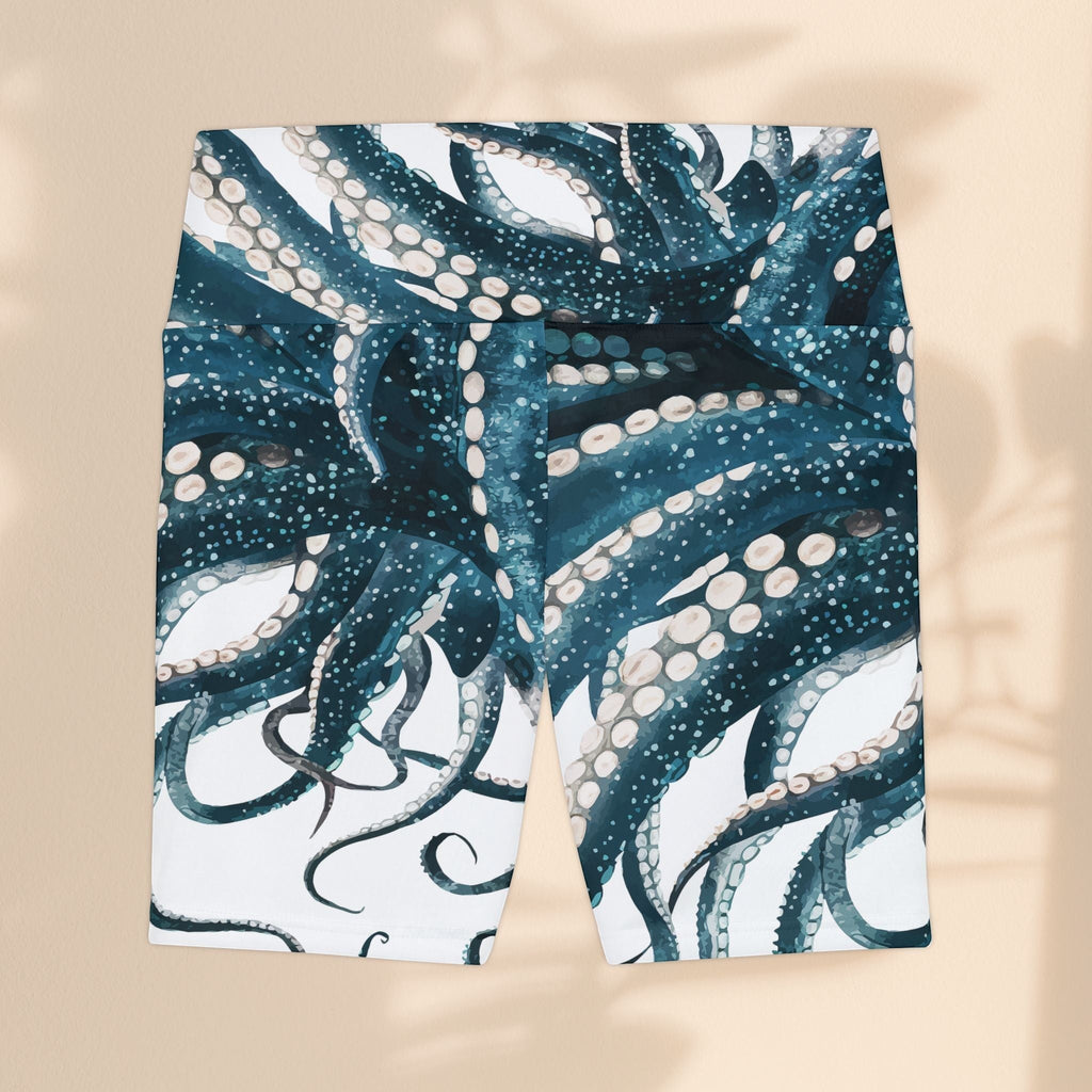 Ocean-Inspired Women's Workout Shorts | Octopus Design for Active Lifestyle