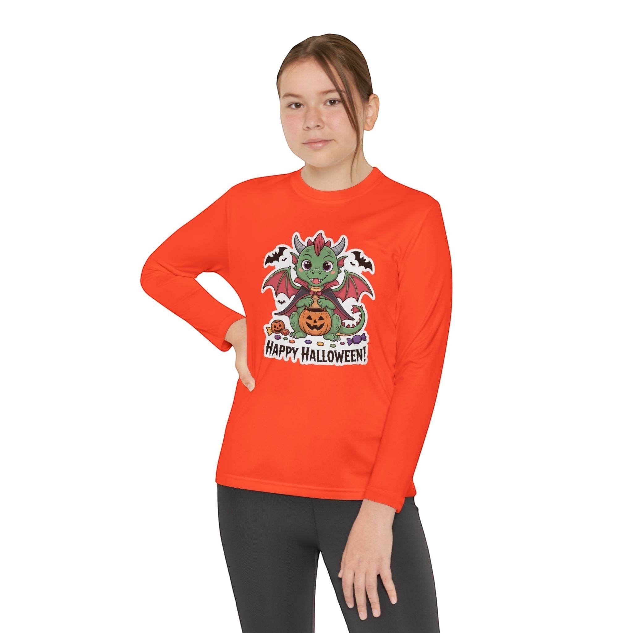 Halloween Youth Long Sleeve Tee – Cozy Kids Shirt for Trick-or-Treating & Parties
