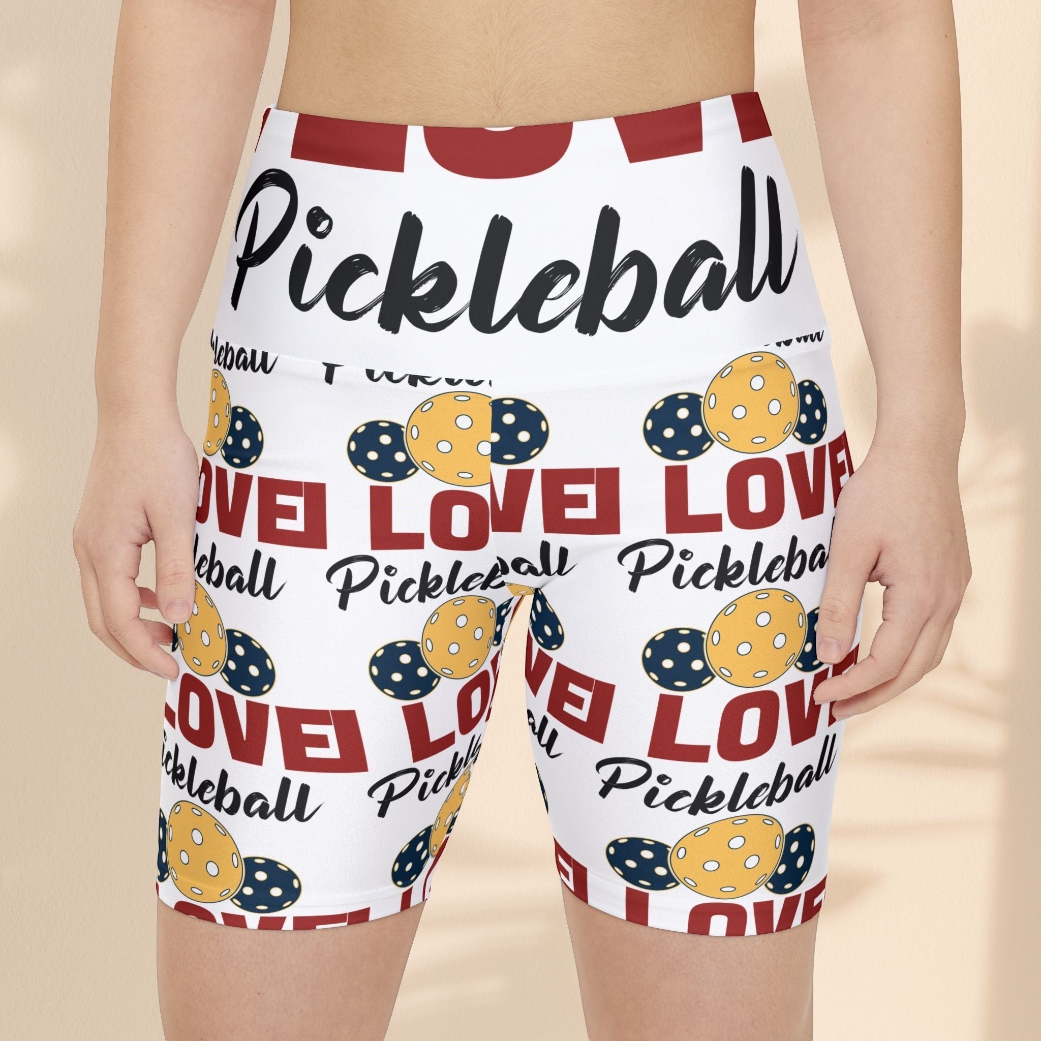 Love Pickleball Women's Workout Shorts - Fun & Stylish Athletic Wear