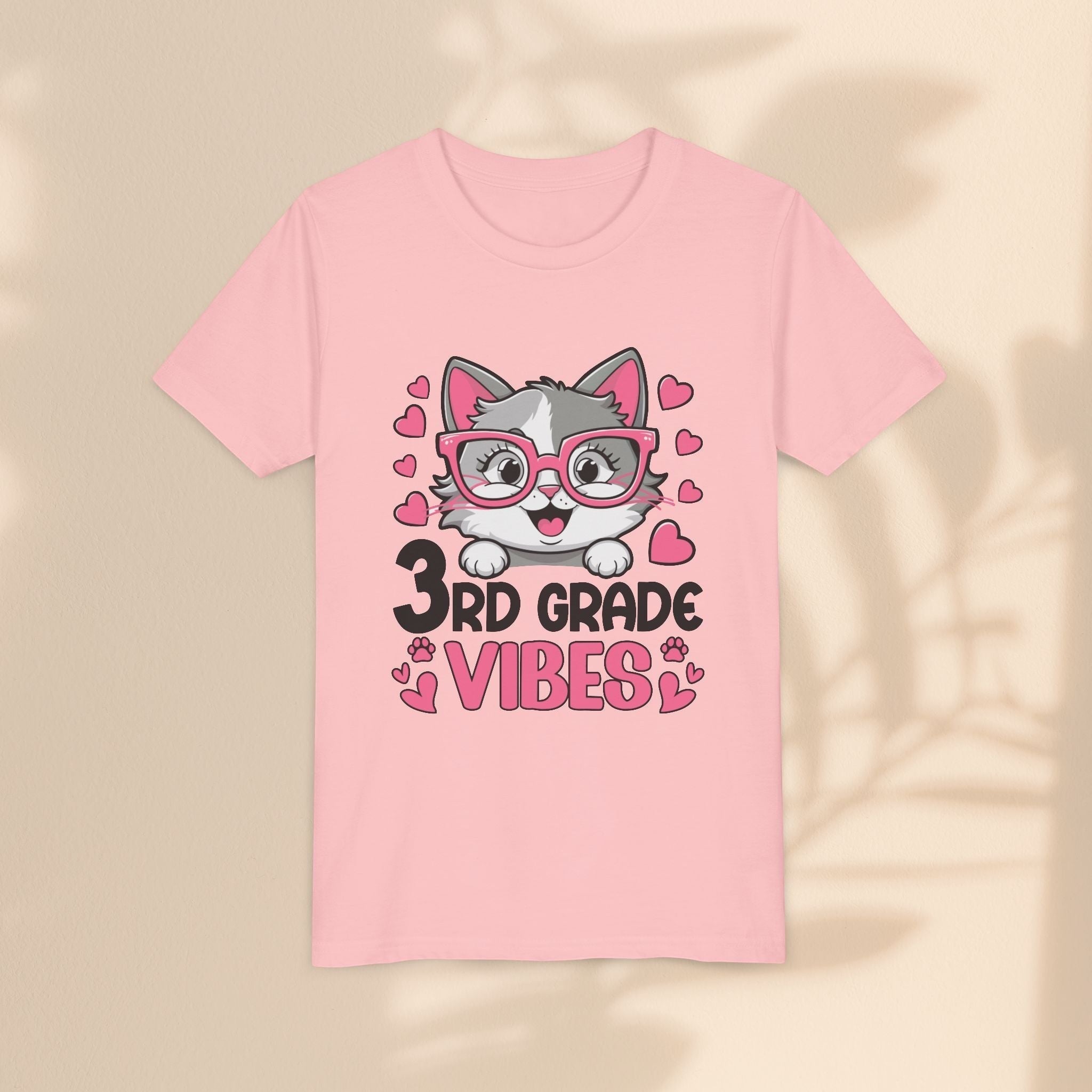 Cute 3rd Grade Vibes Youth Tee, Back to School T-Shirt