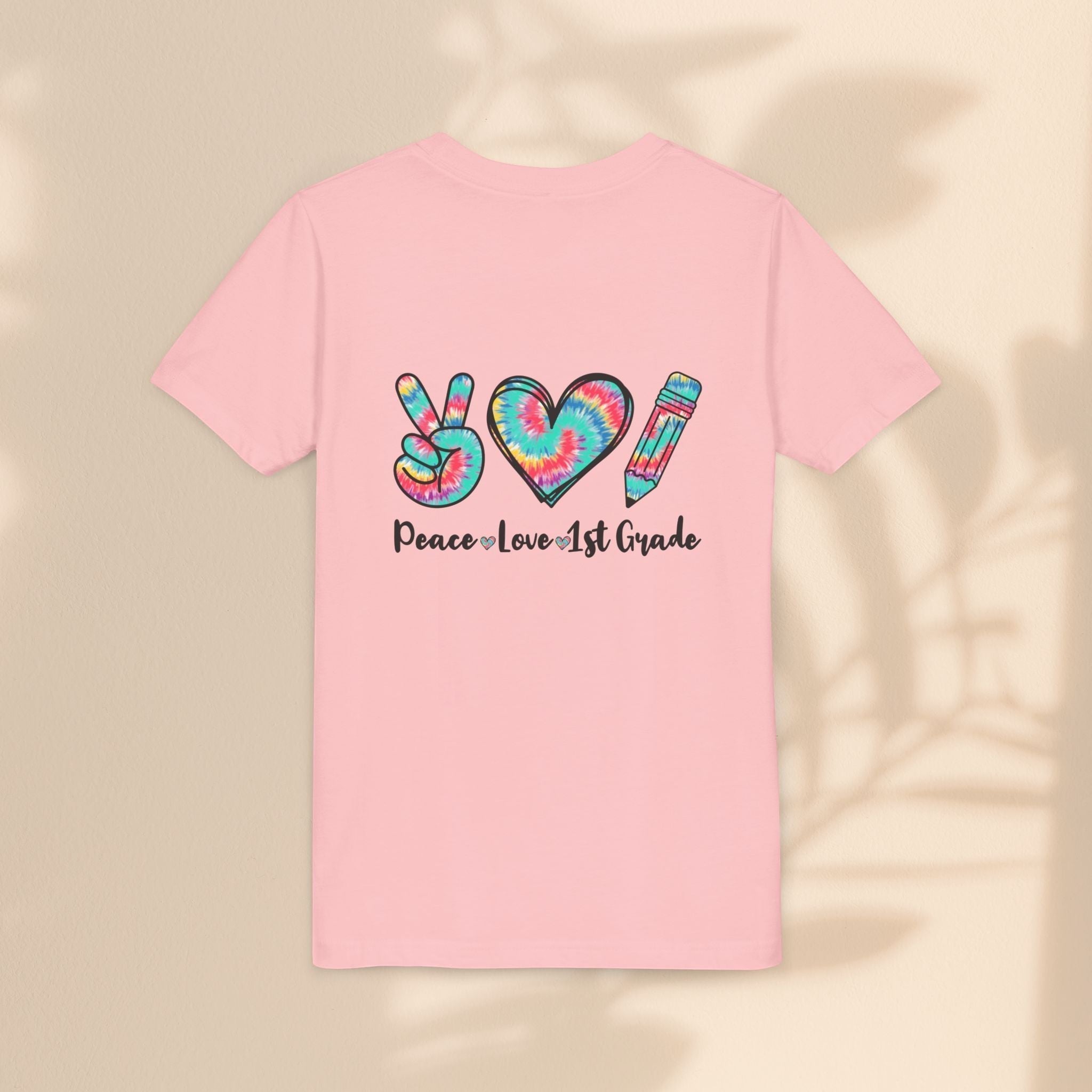 Peace Love 1st Grade Youth Tee, Back to School Outfit