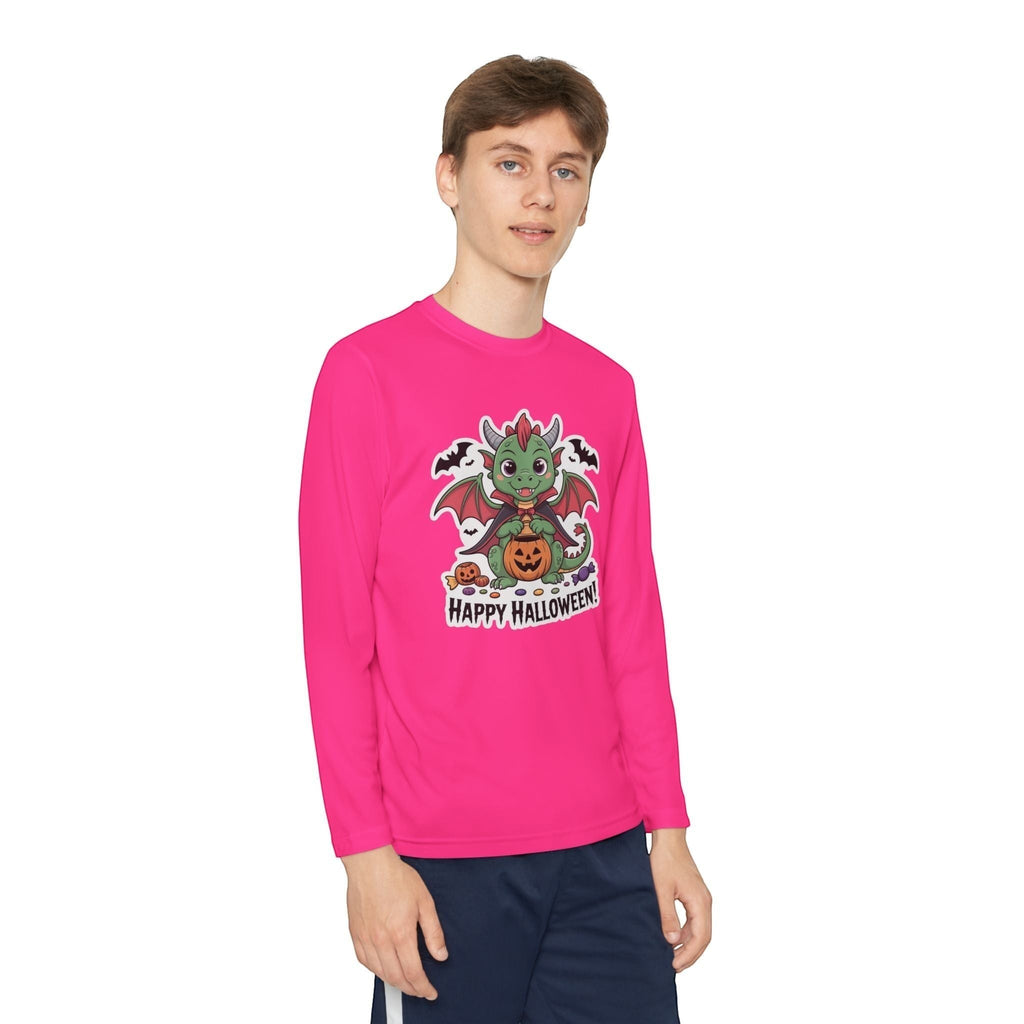 Halloween Youth Long Sleeve Tee – Cozy Kids Shirt for Trick-or-Treating & Parties