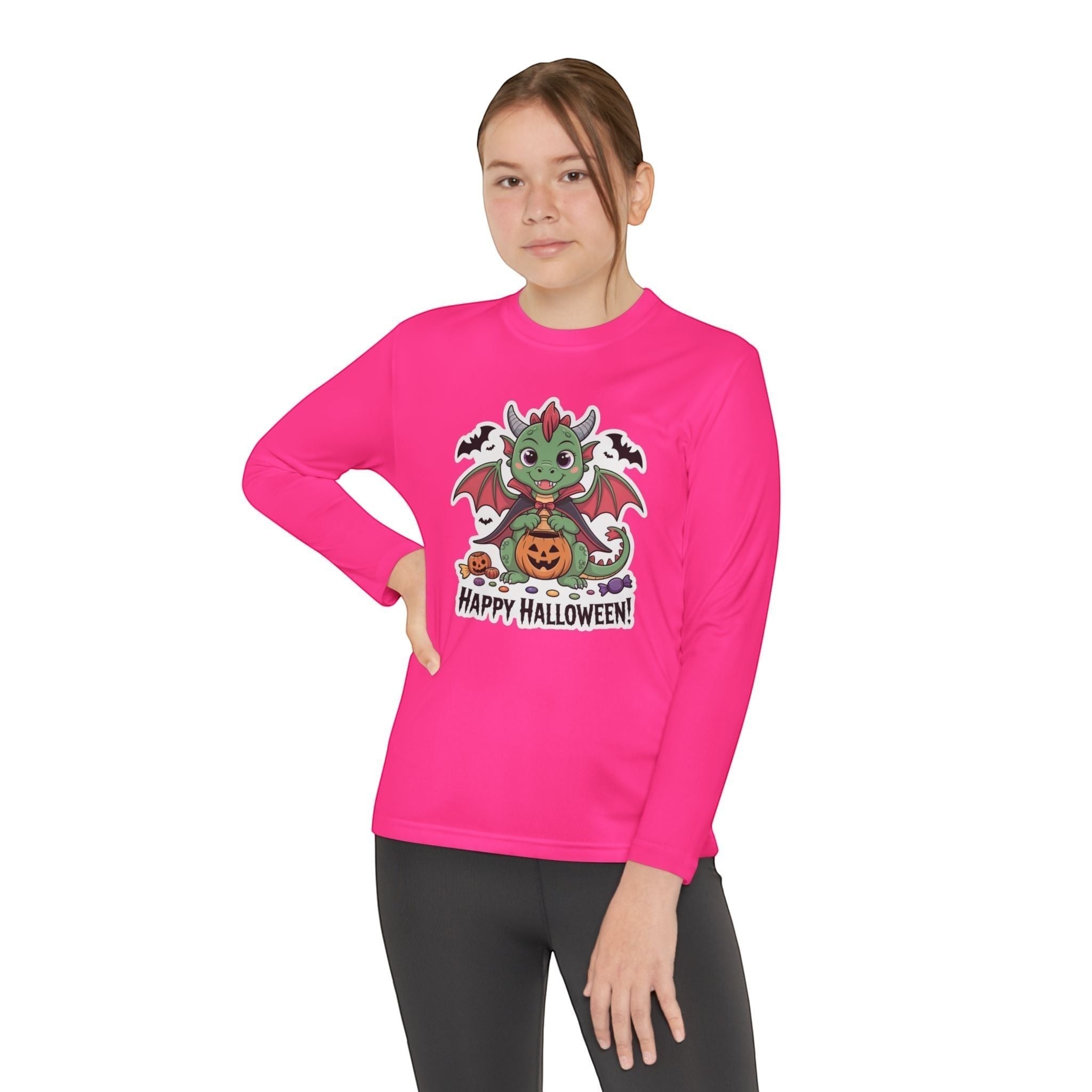Halloween Youth Long Sleeve Tee – Cozy Kids Shirt for Trick-or-Treating & Parties