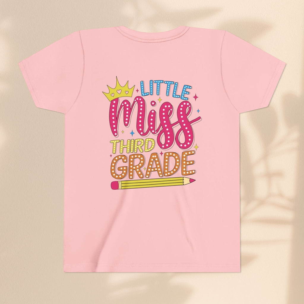 Cute Little Miss Third Grade Youth Tee, Kids Birthday Gift, Back to School Outfit