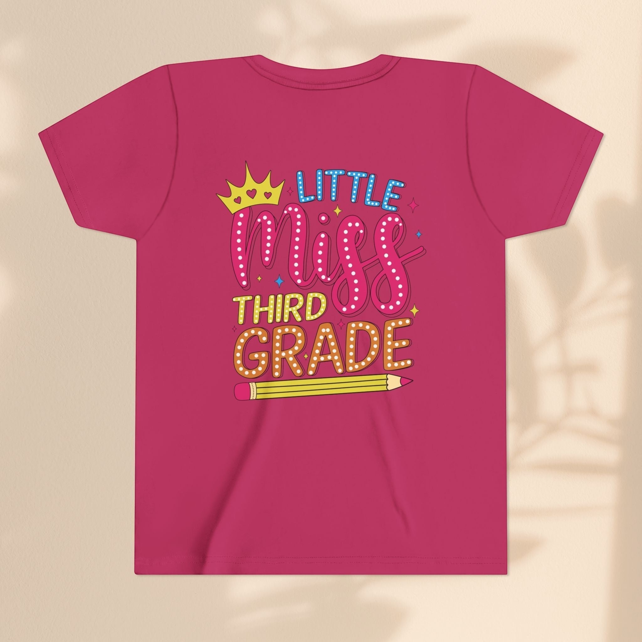 Cute Little Miss Third Grade Youth Tee, Kids Birthday Gift, Back to School Outfit