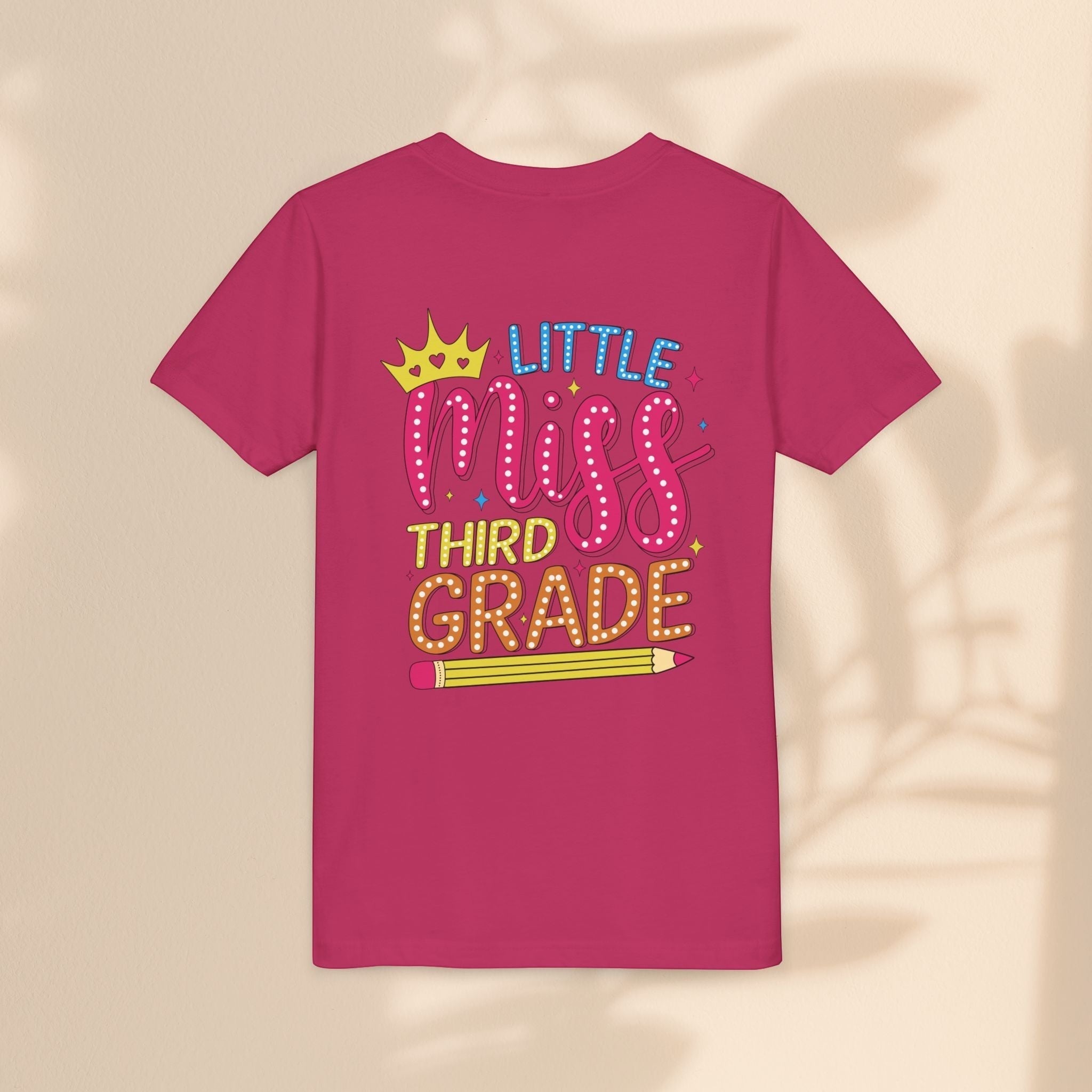 Cute Little Miss Third Grade Youth Tee, Kids Birthday Gift, Back to School Outfit
