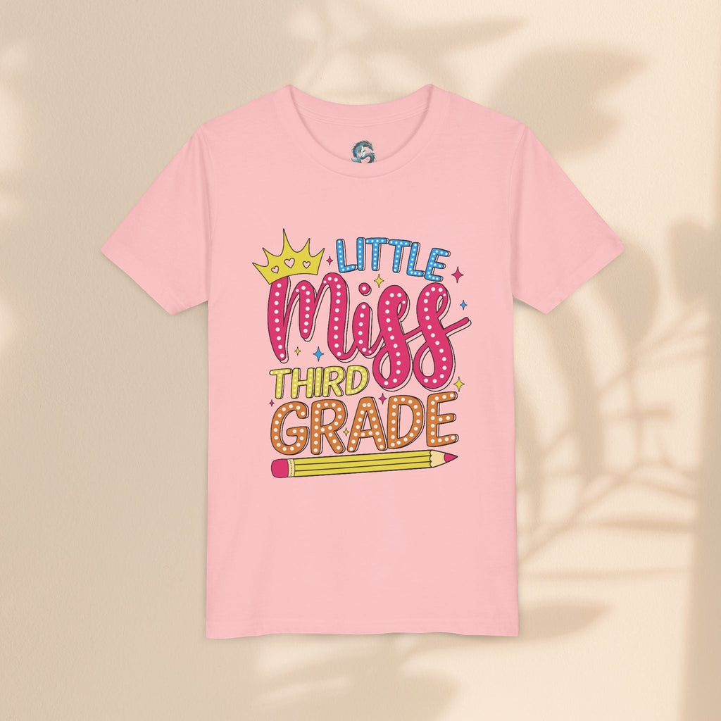 Cute Little Miss Third Grade Youth Tee, Kids Birthday Gift, Back to School Outfit