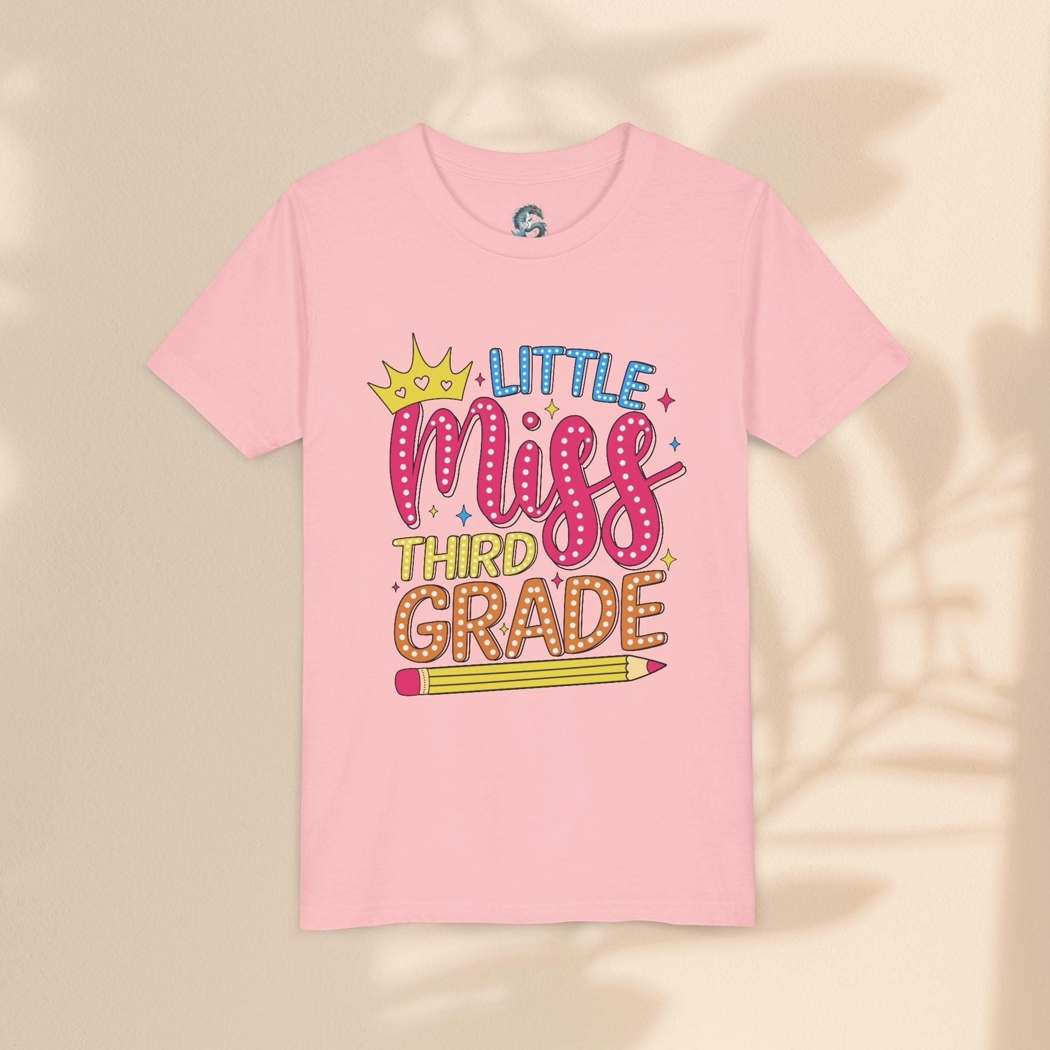 Cute Little Miss Third Grade Youth Tee, Kids Birthday Gift, Back to School Outfit