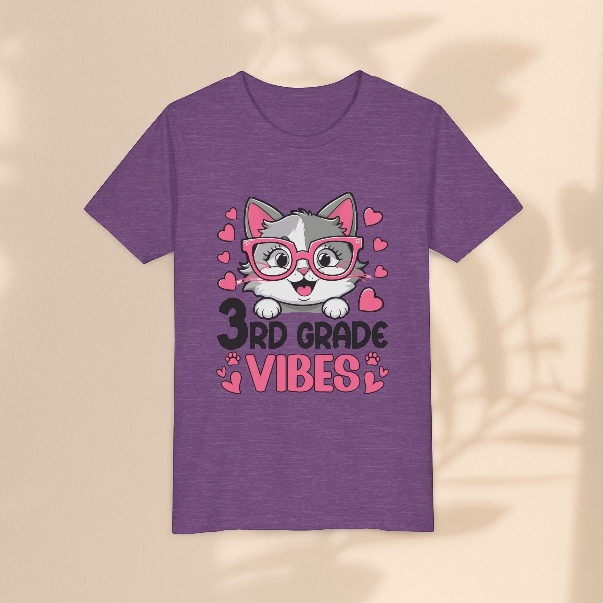 Cute 3rd Grade Vibes Youth Tee, Back to School T-Shirt