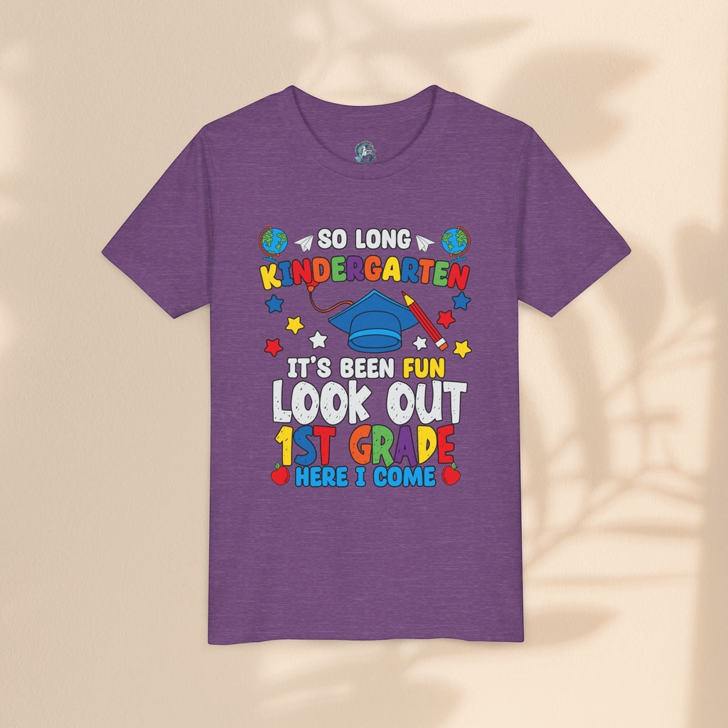 Look Out First Grade Here I Come T-Shirt - Kindergarten to 1st Grade Transition T-Shirt