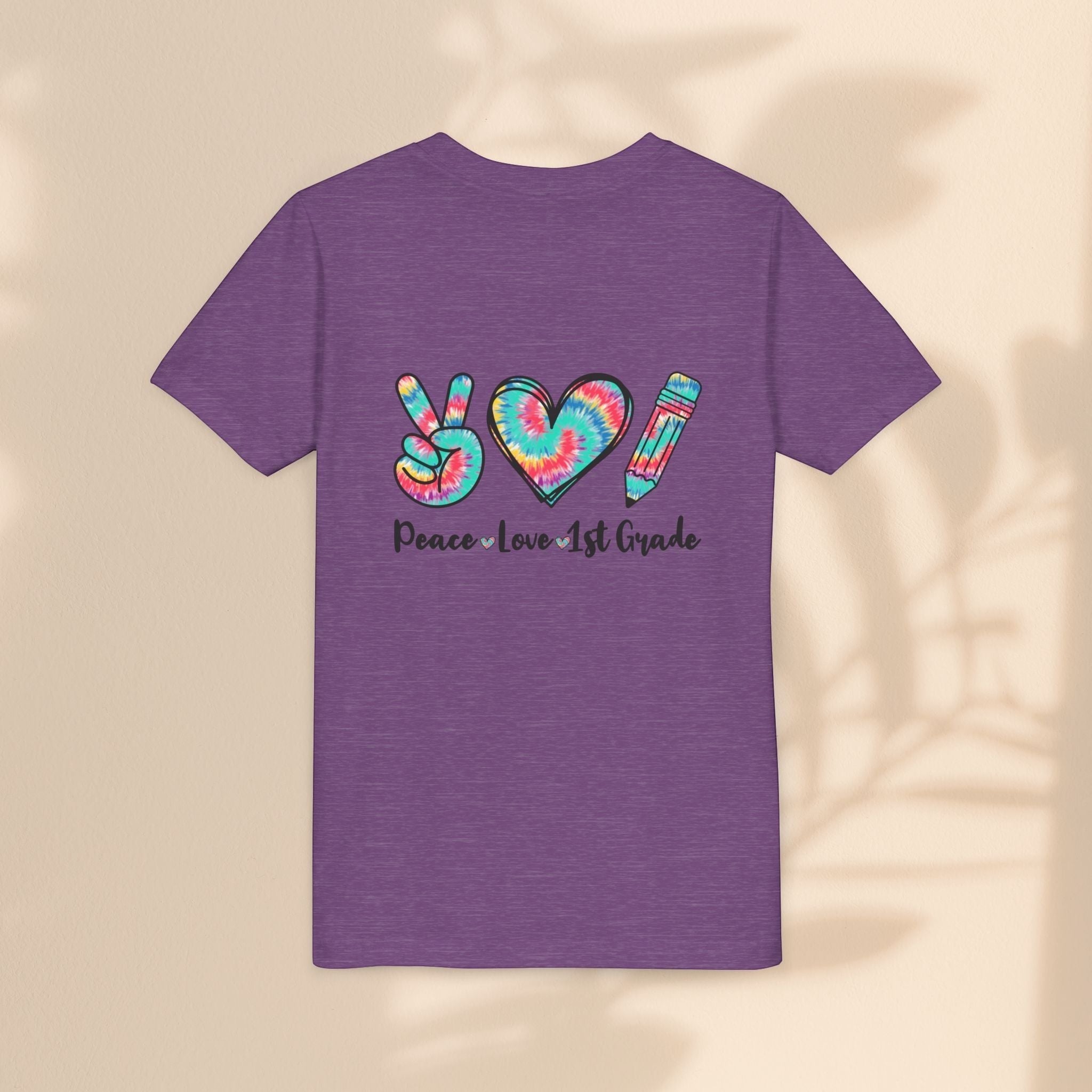 Peace Love 1st Grade Youth Tee, Back to School Outfit