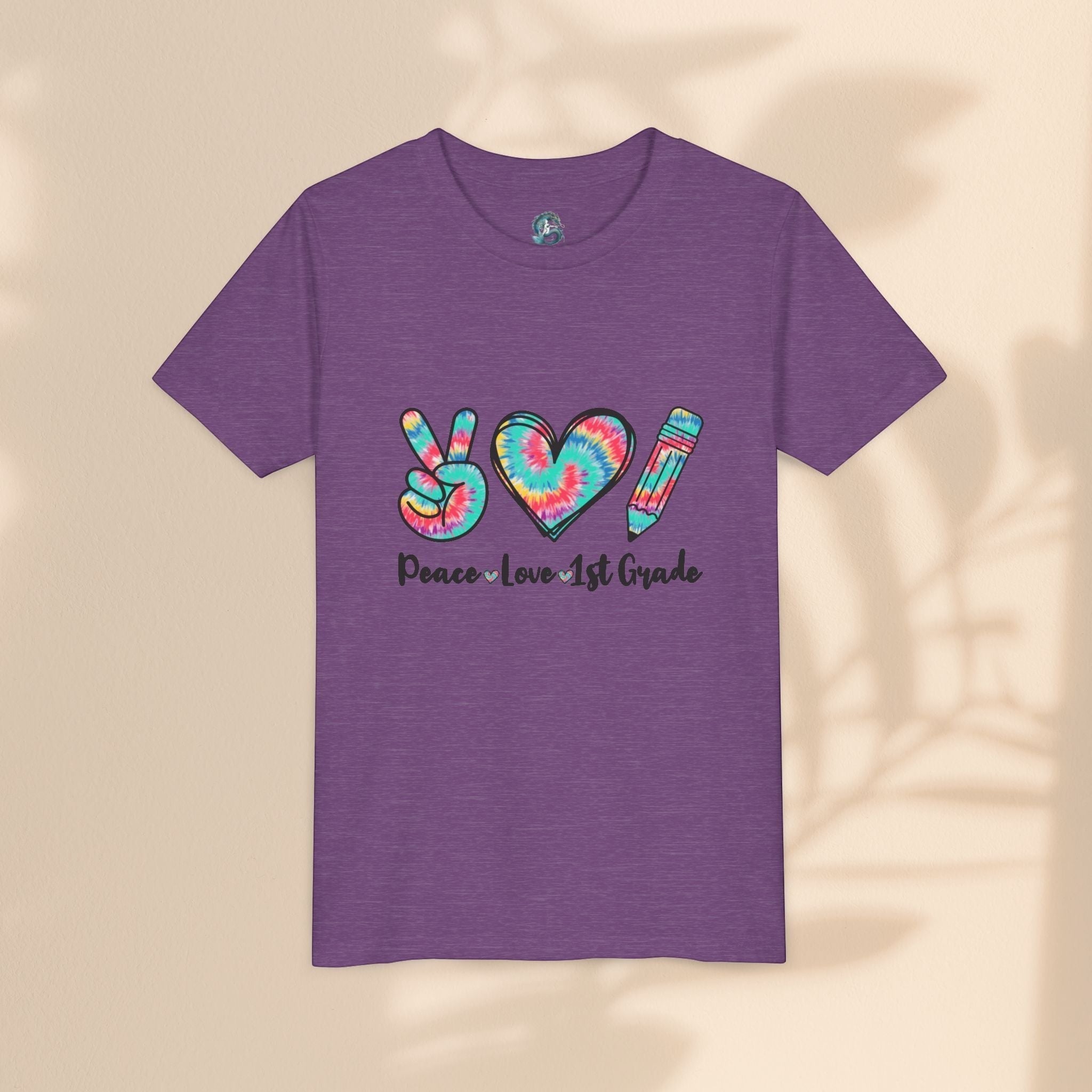 Peace Love 1st Grade Youth Tee, Back to School Outfit