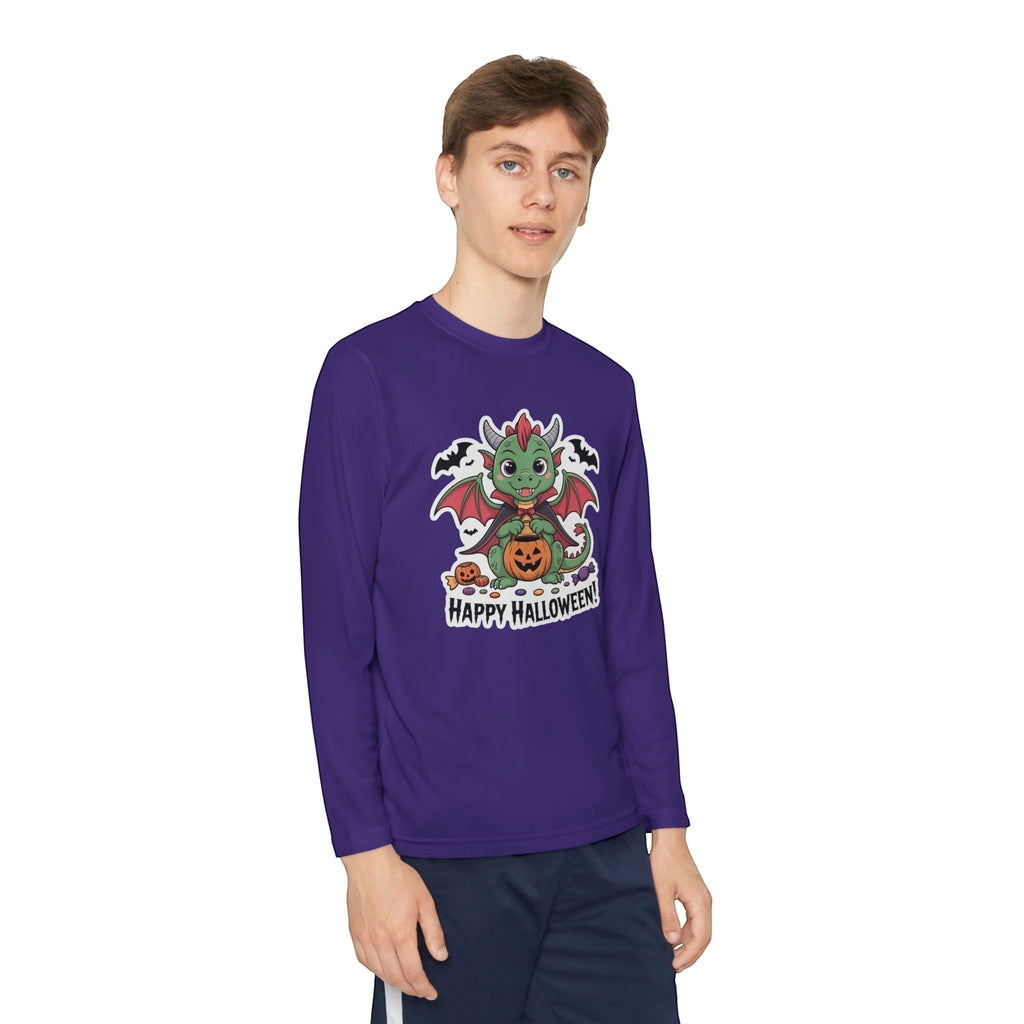 Halloween Youth Long Sleeve Tee – Cozy Kids Shirt for Trick-or-Treating & Parties