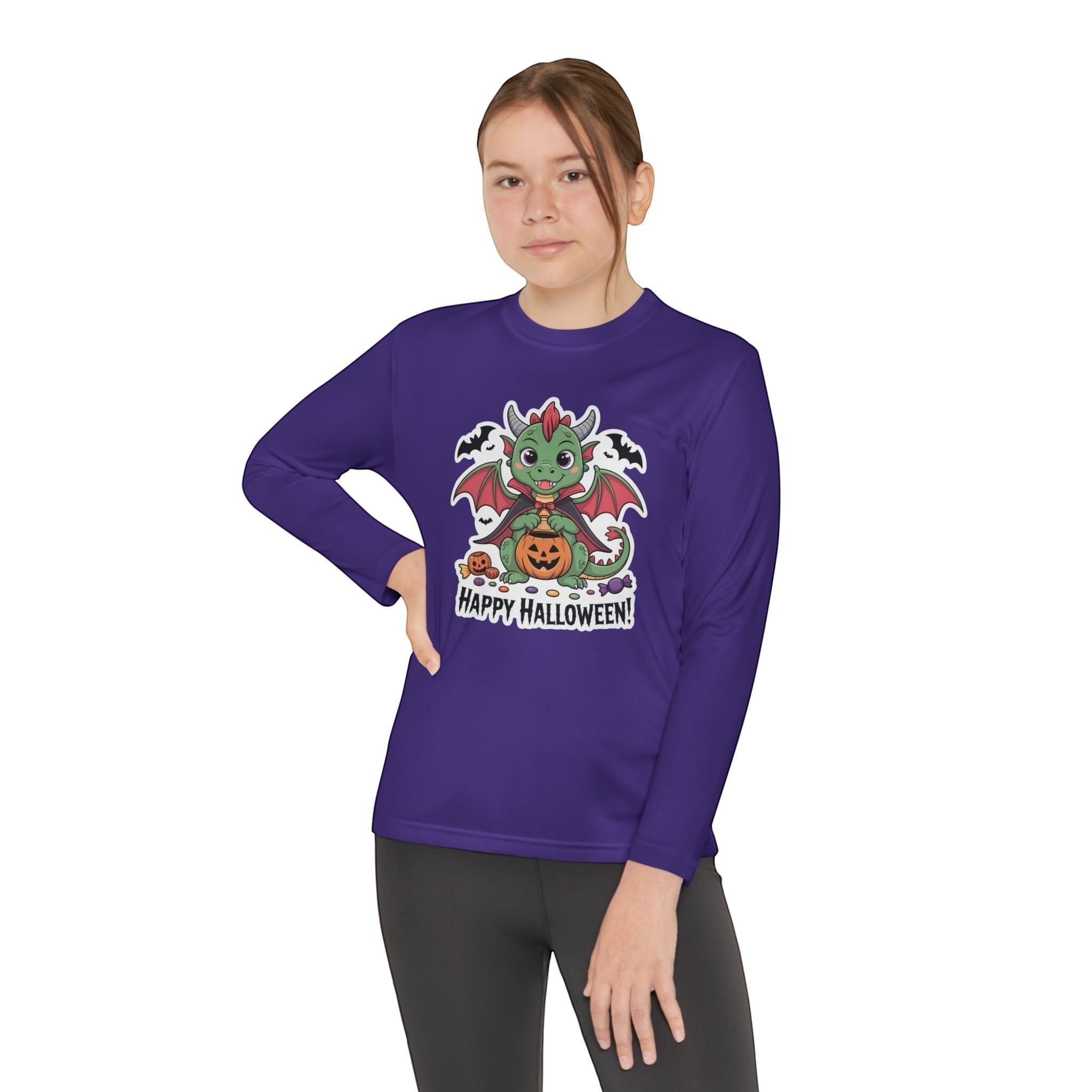 Halloween Youth Long Sleeve Tee – Cozy Kids Shirt for Trick-or-Treating & Parties