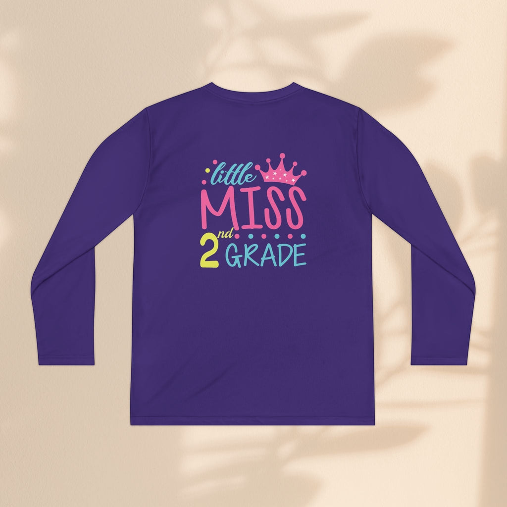 Little Miss 2nd Grade Long Sleeve Shirt – Cute Kids Birthday Tee