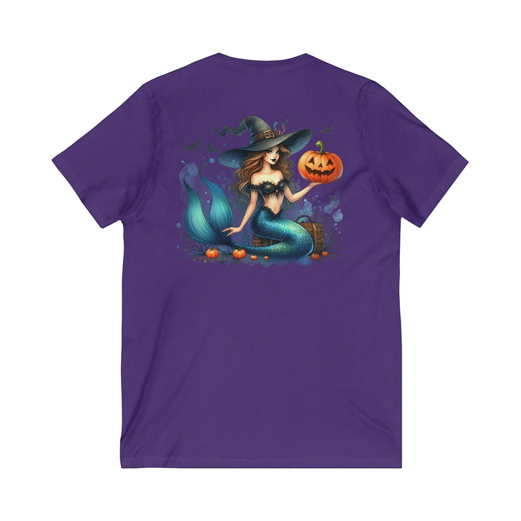 Halloween Mermaid Shirt for Women – V-Neck Tee