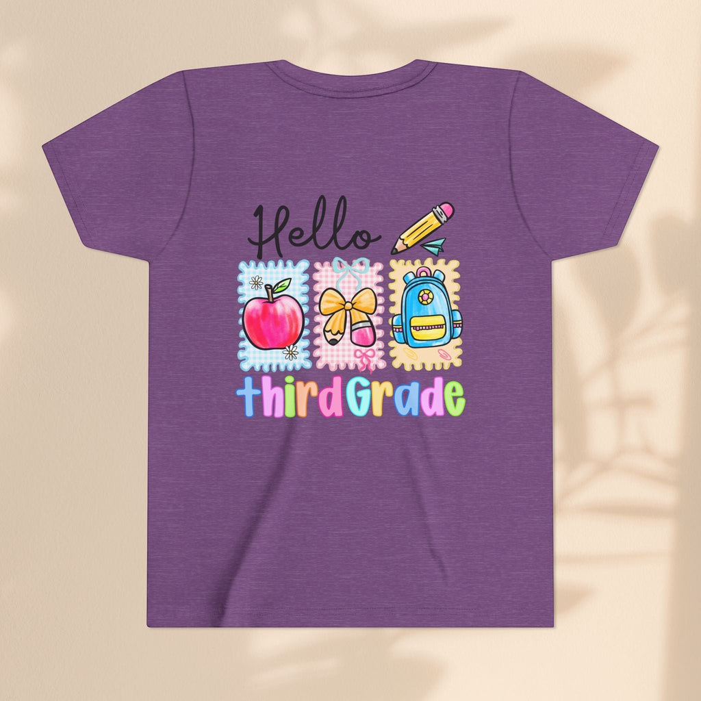 Hello Third Grade Kids T-Shirt – Back to School Youth Tee