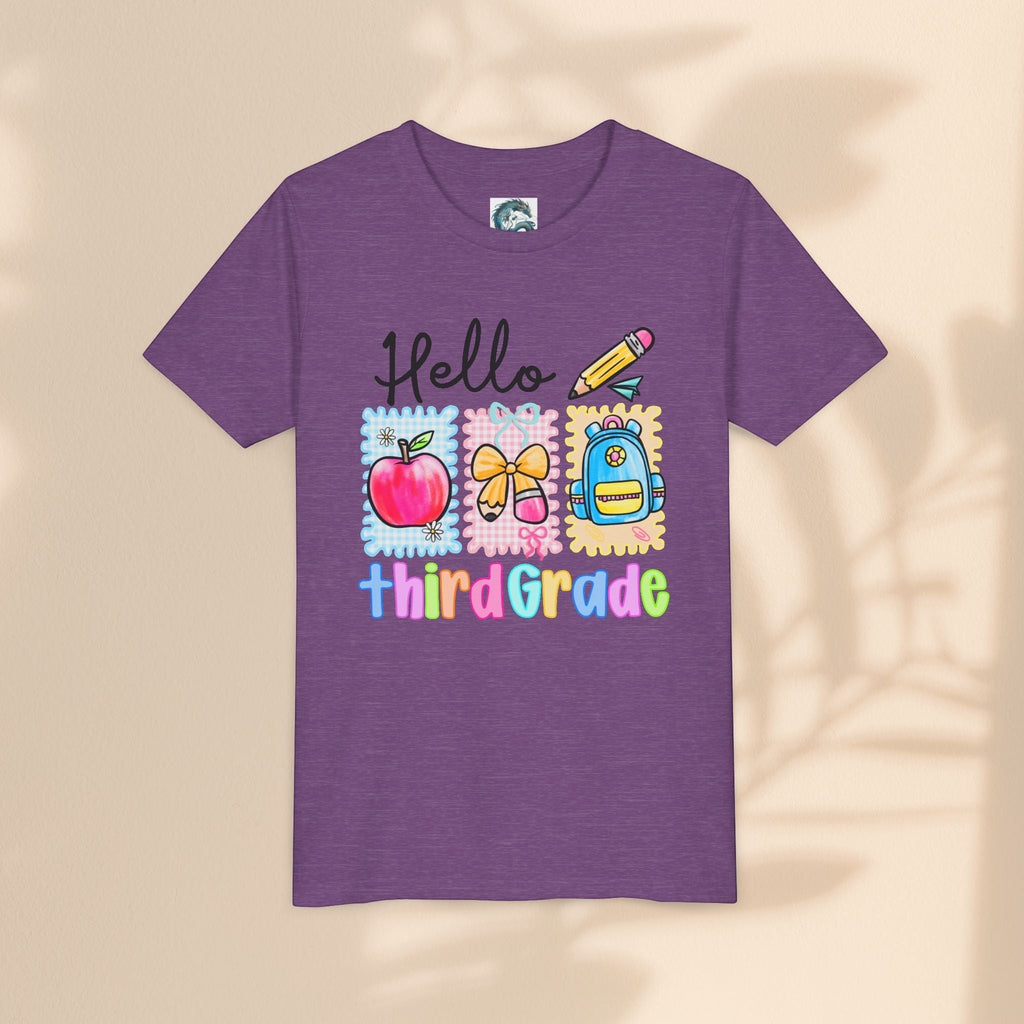Hello Third Grade Kids T-Shirt – Back to School Youth Tee