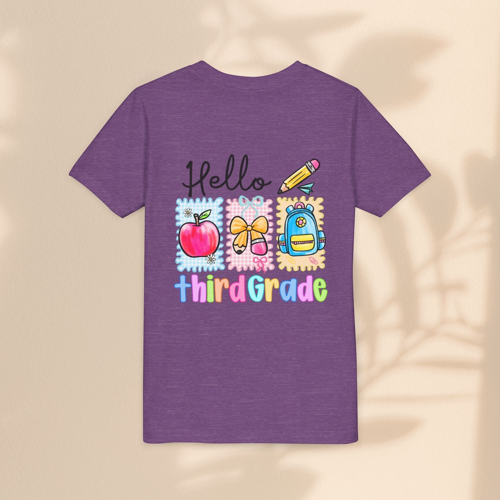 Hello Third Grade Kids T-Shirt – Back to School Youth Tee