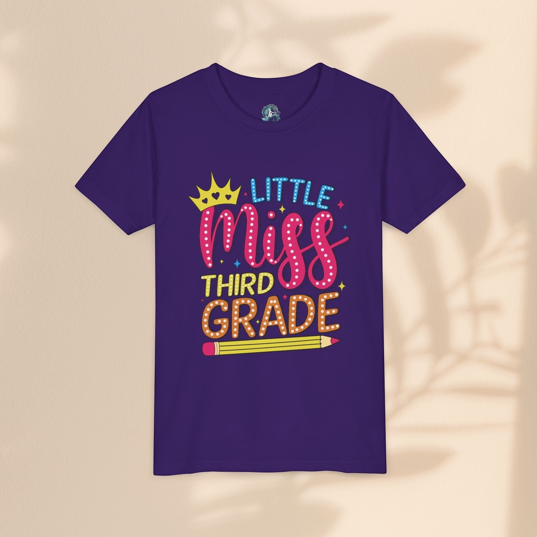 Cute Little Miss Third Grade Youth Tee, Kids Birthday Gift, Back to School Outfit