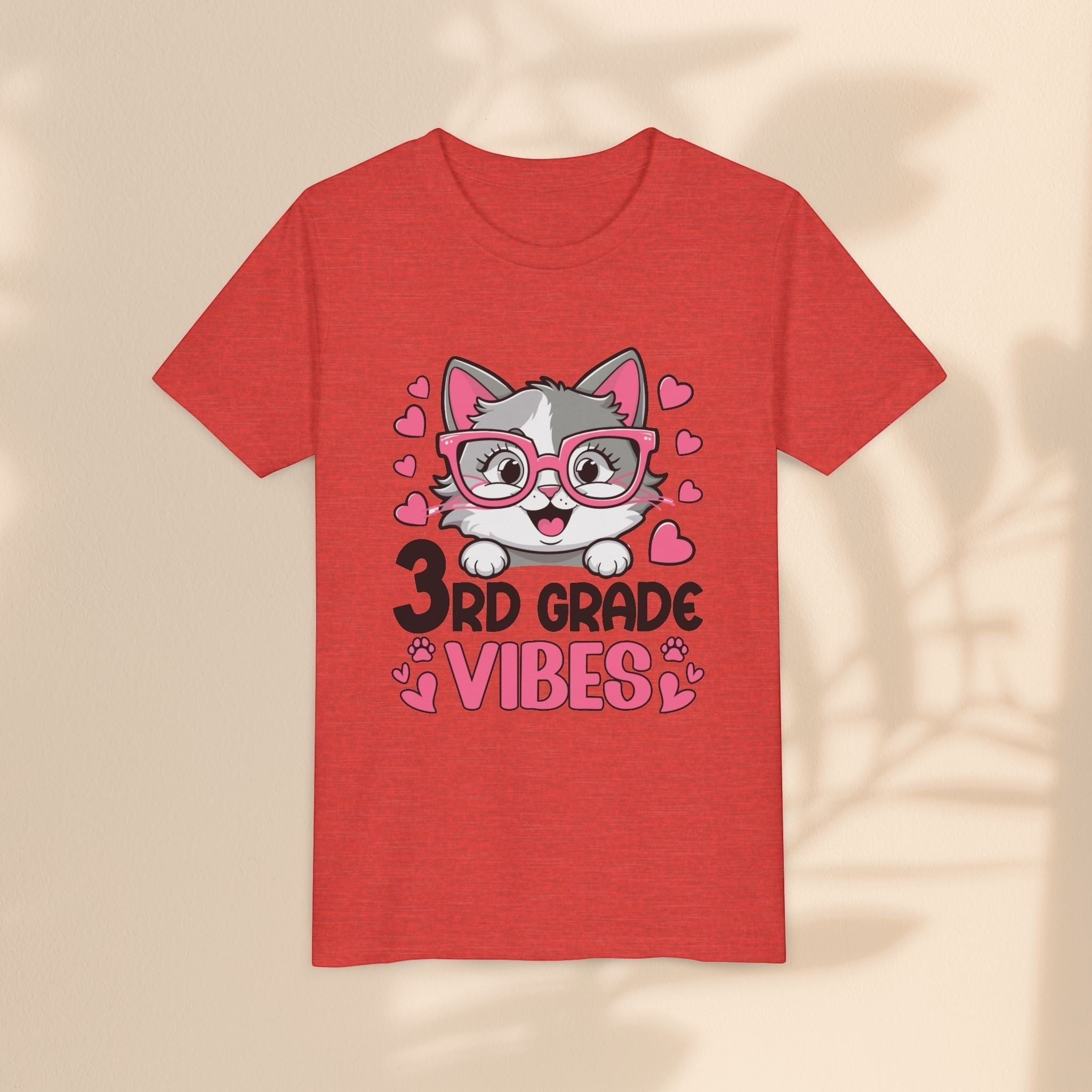 Cute 3rd Grade Vibes Youth Tee, Back to School T-Shirt