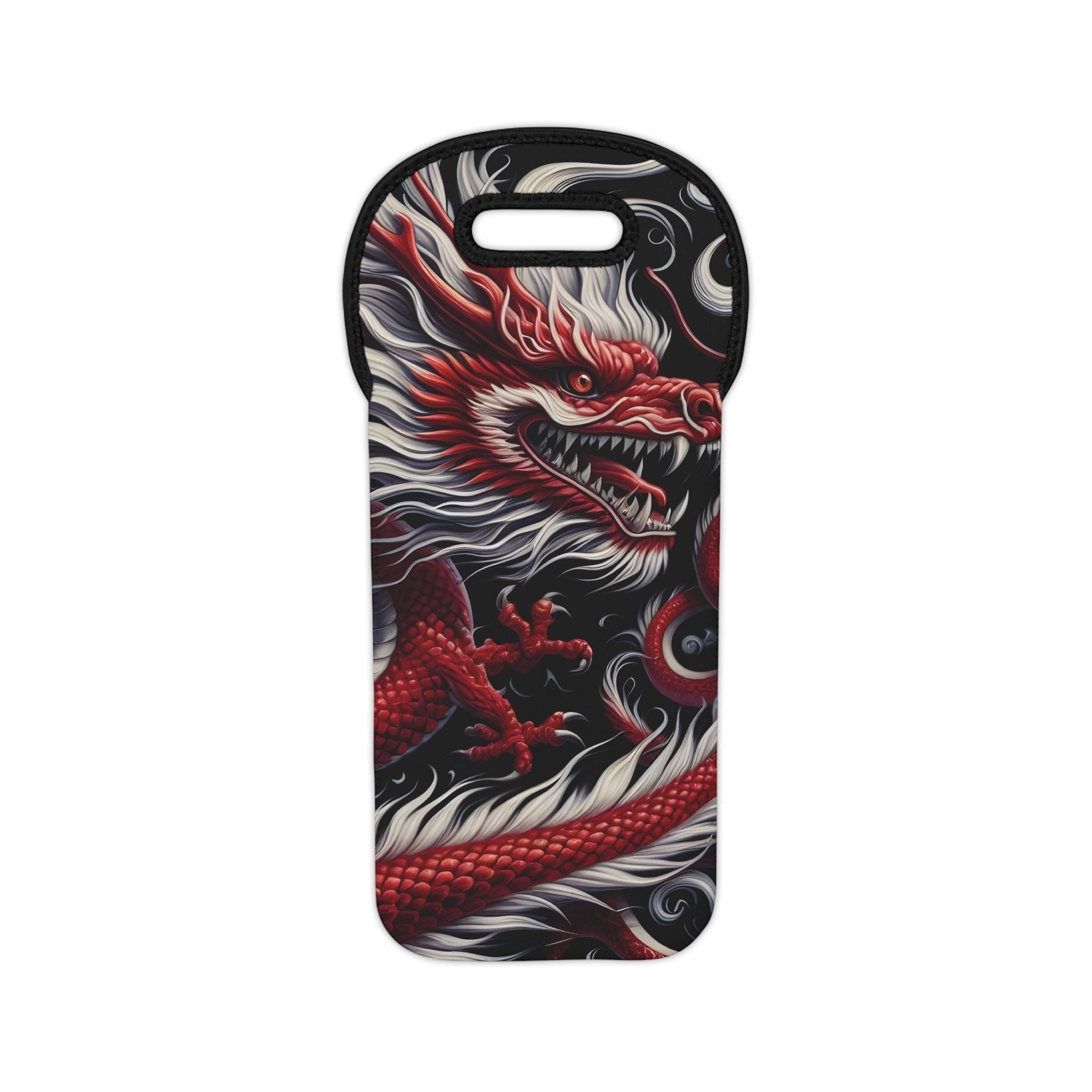 Elegant Red Dragon Wine Tote Bag