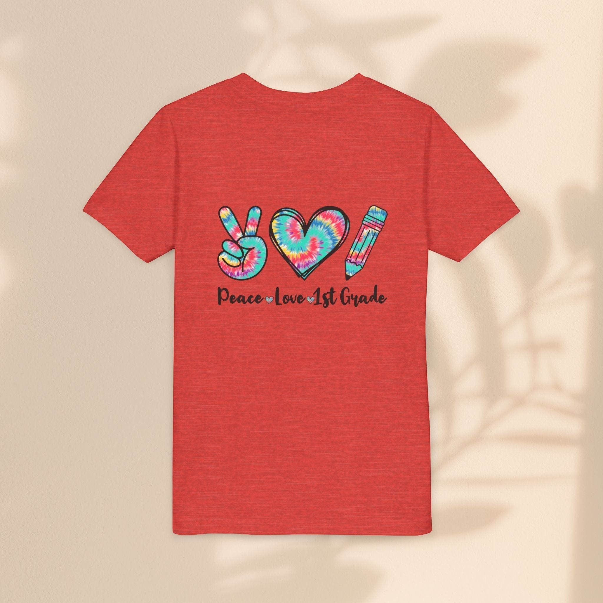 Peace Love 1st Grade Youth Tee, Back to School Outfit