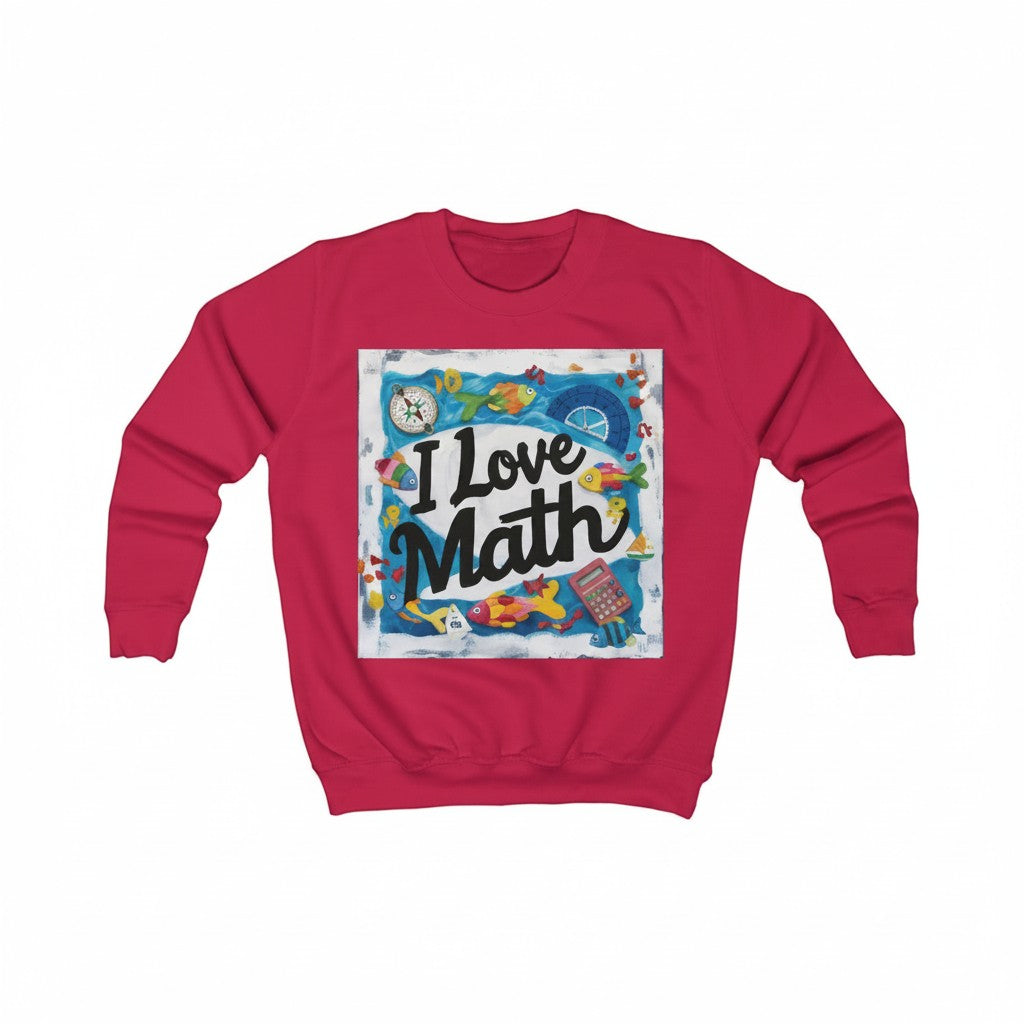 Kids Sweatshirt - I Love Math