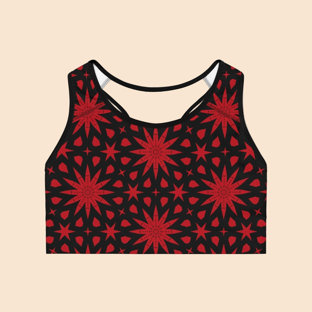 Bold Red Star – Seamless Sports Bra