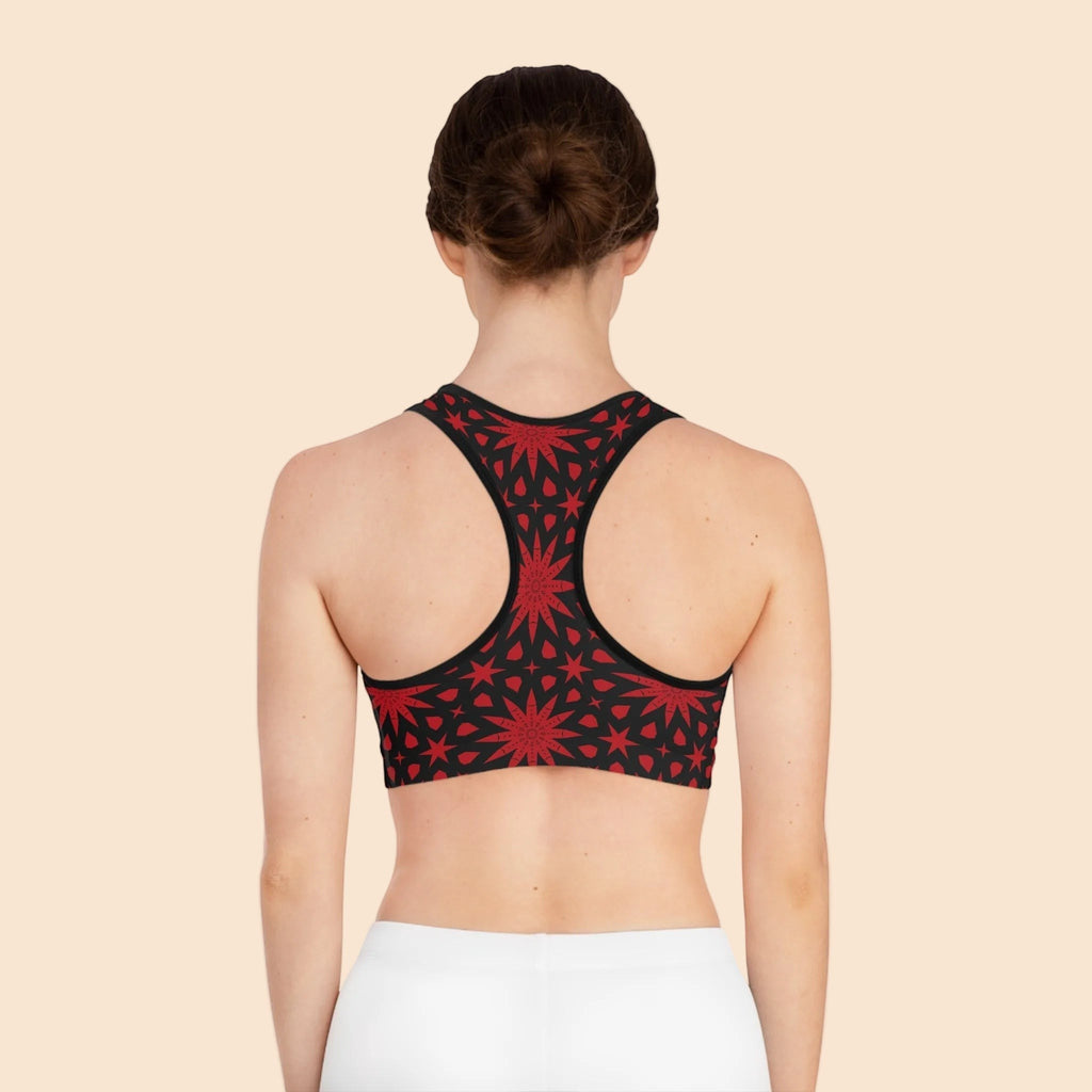Bold Red Star – Seamless Sports Bra