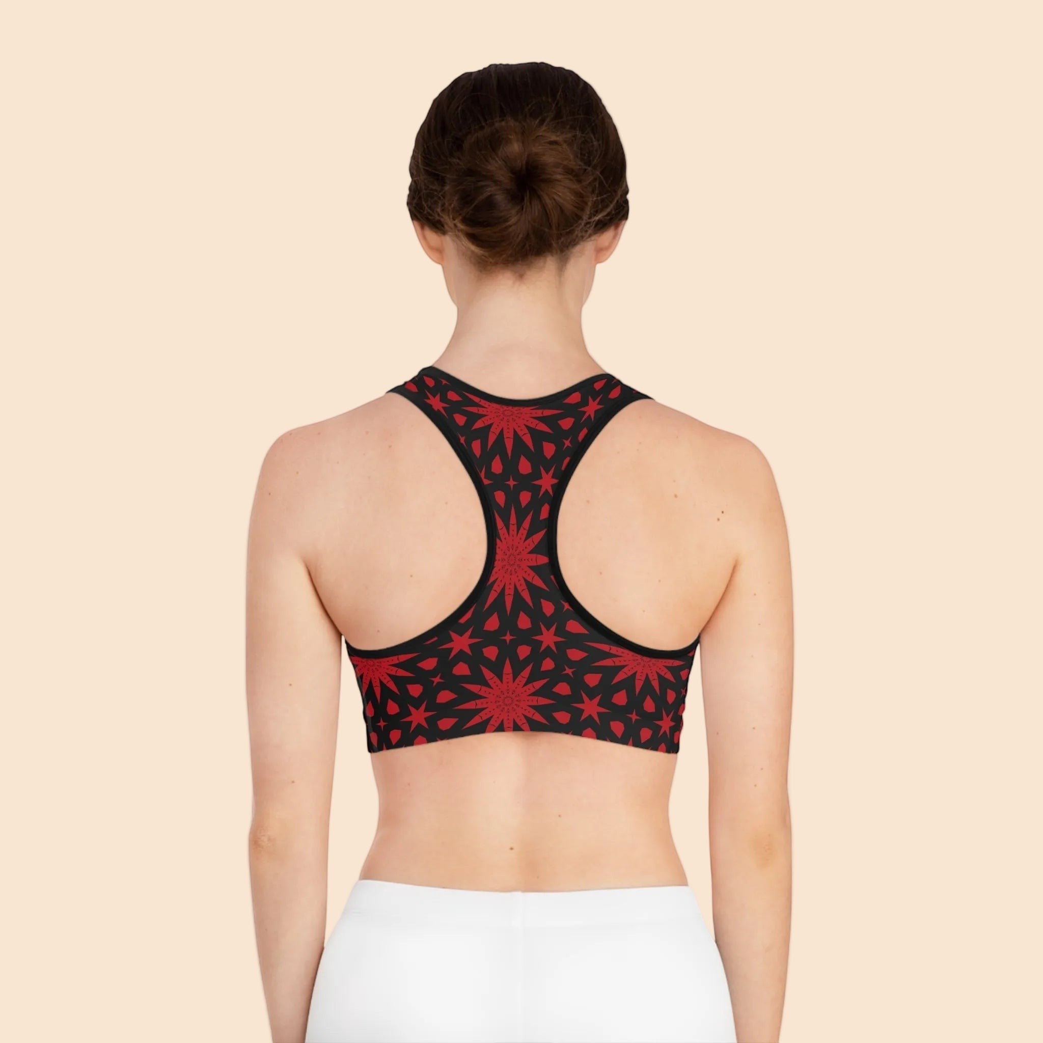 Bold Red Star – Seamless Sports Bra