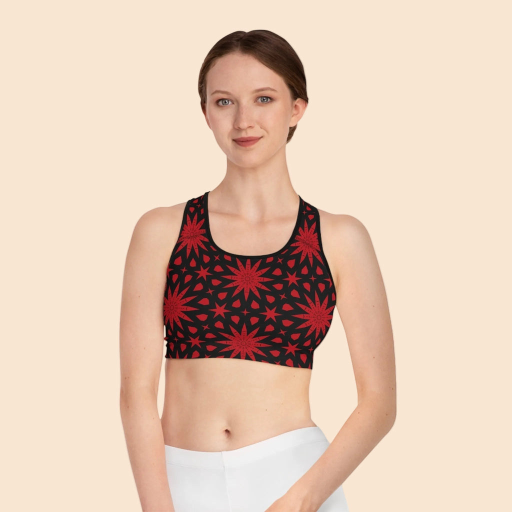 Bold Red Star – Seamless Sports Bra