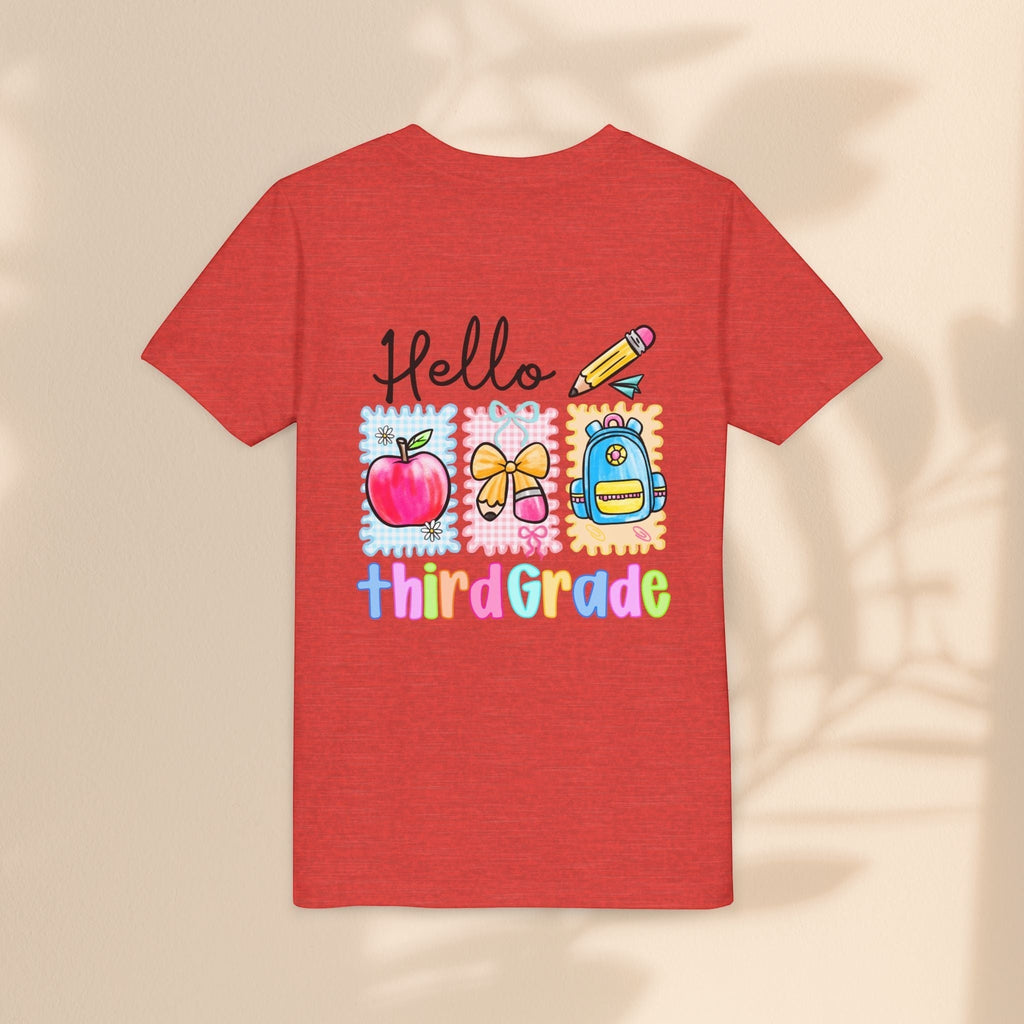 Hello Third Grade Kids T-Shirt – Back to School Youth Tee