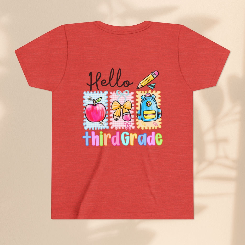 Hello Third Grade Kids T-Shirt – Back to School Youth Tee
