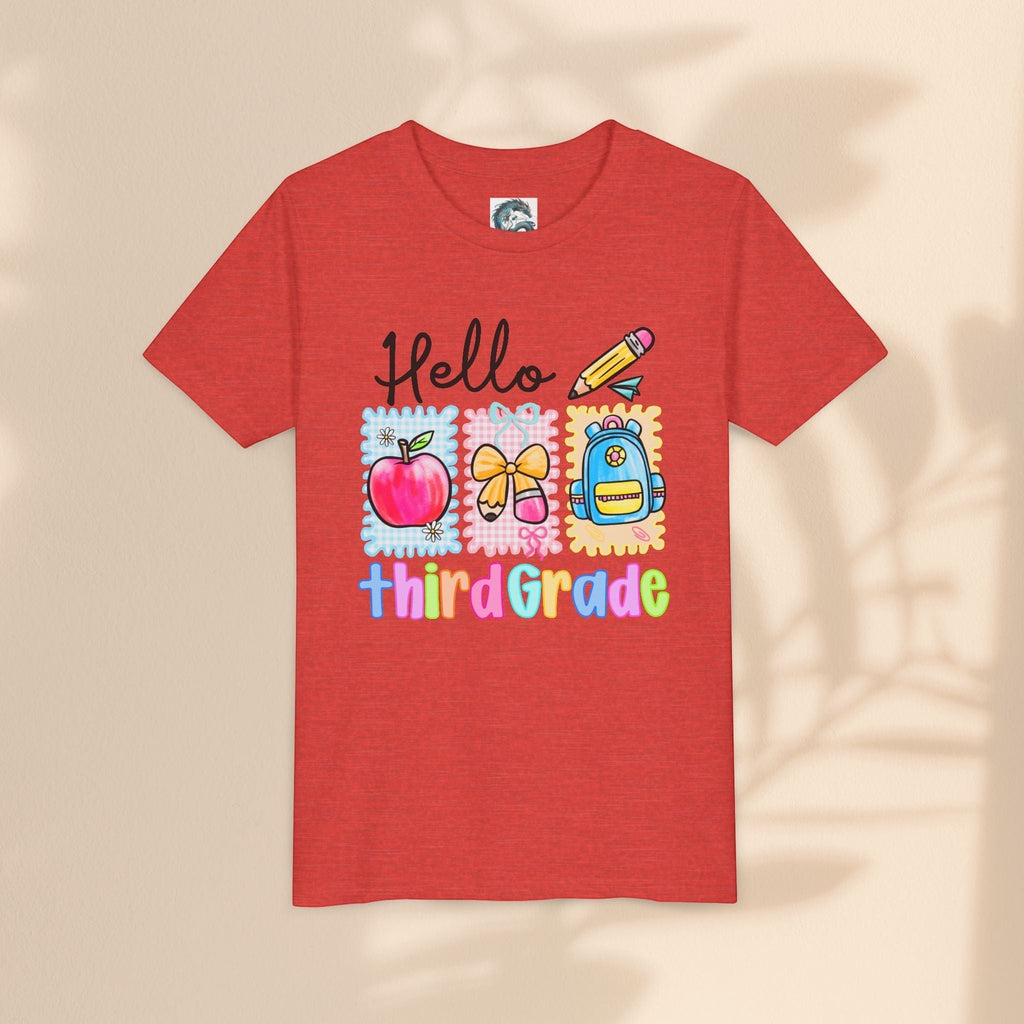 Hello Third Grade Kids T-Shirt – Back to School Youth Tee