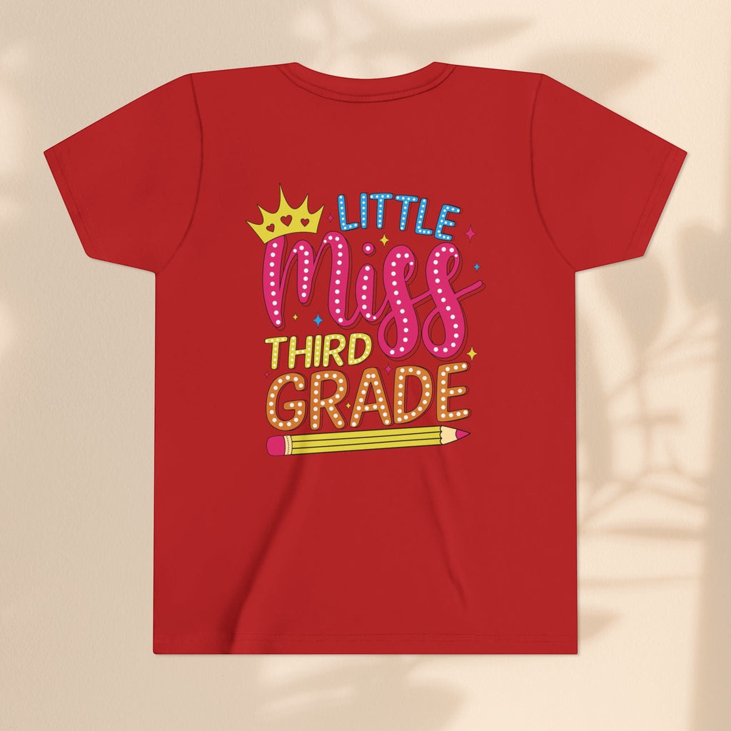 Cute Little Miss Third Grade Youth Tee, Kids Birthday Gift, Back to School Outfit