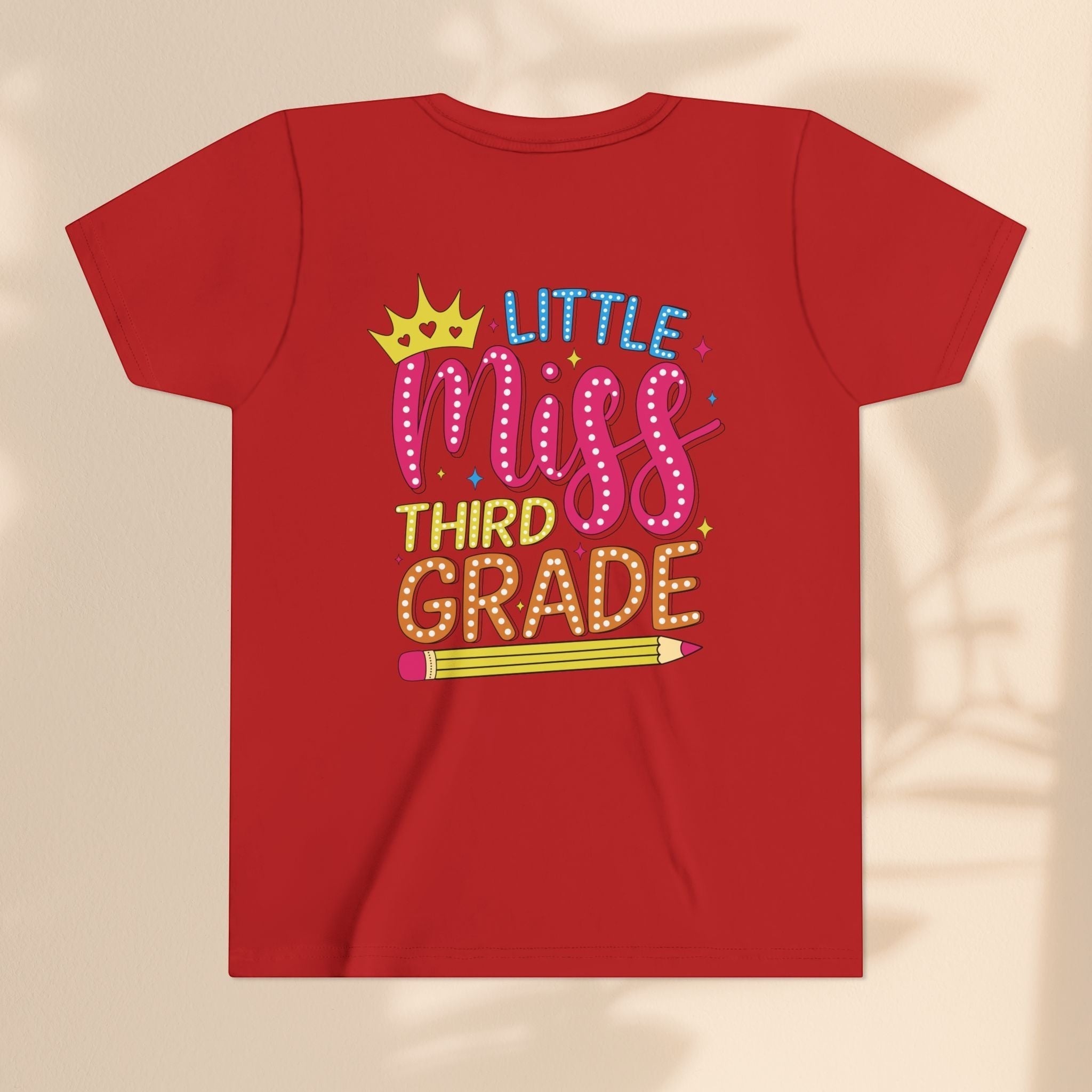 Cute Little Miss Third Grade Youth Tee, Kids Birthday Gift, Back to School Outfit