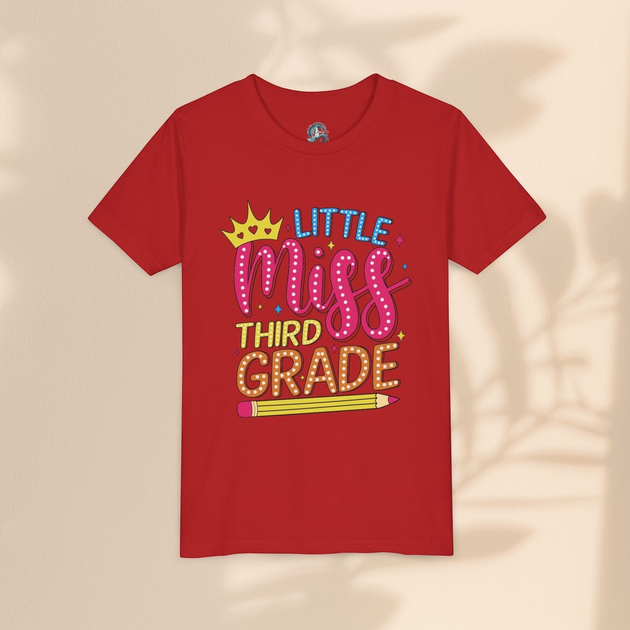 Cute Little Miss Third Grade Youth Tee, Kids Birthday Gift, Back to School Outfit