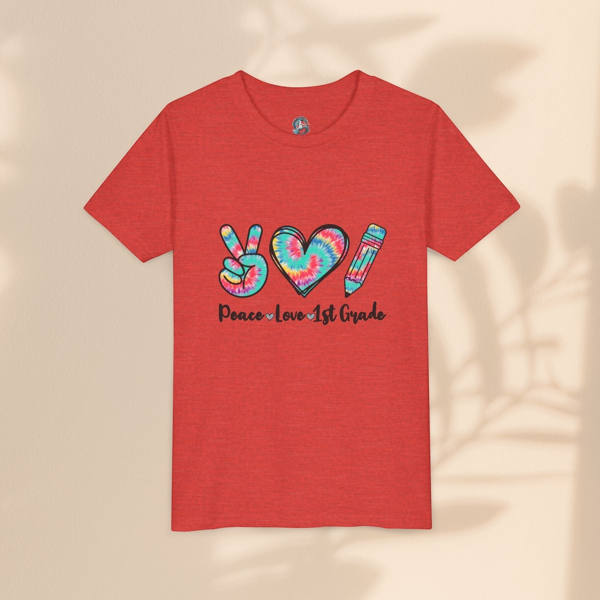 Peace Love 1st Grade Youth Tee, Back to School Outfit