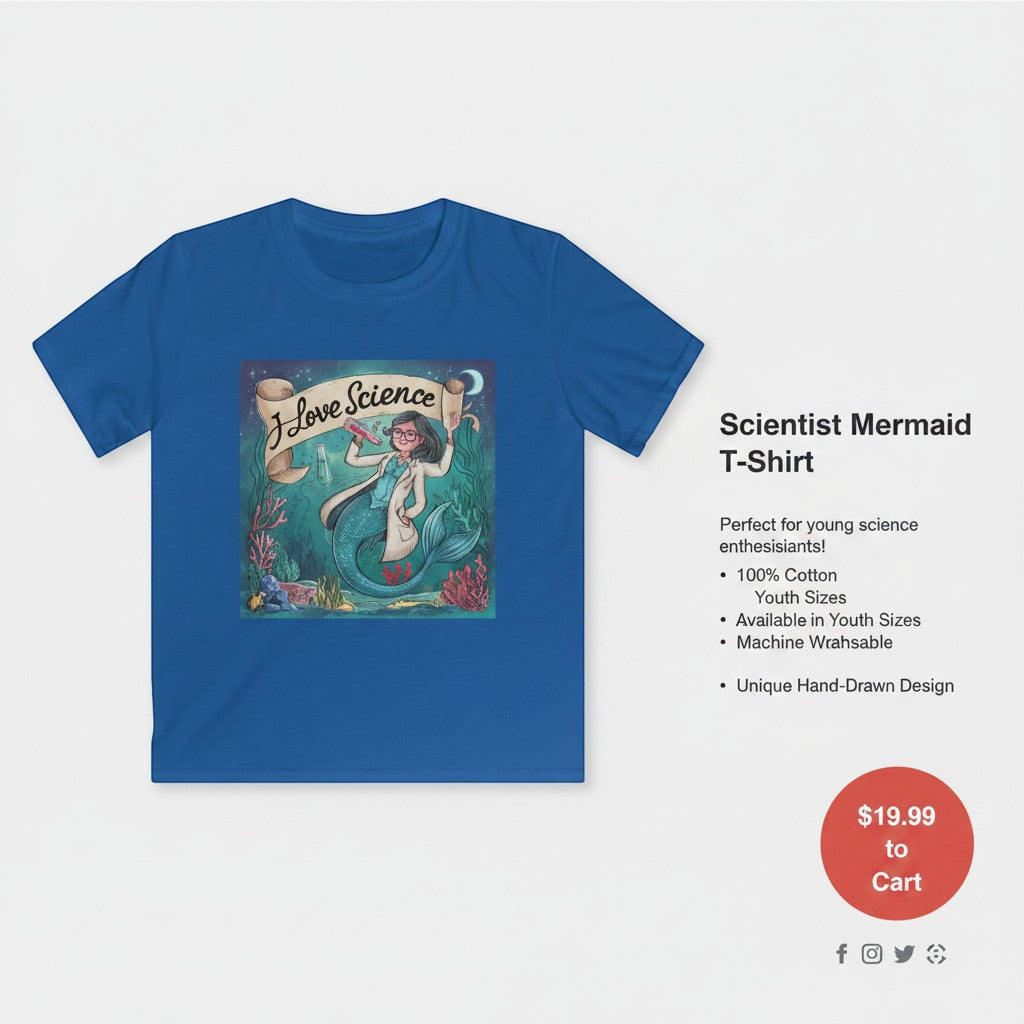 Kids Softstyle Tee - I Love Science