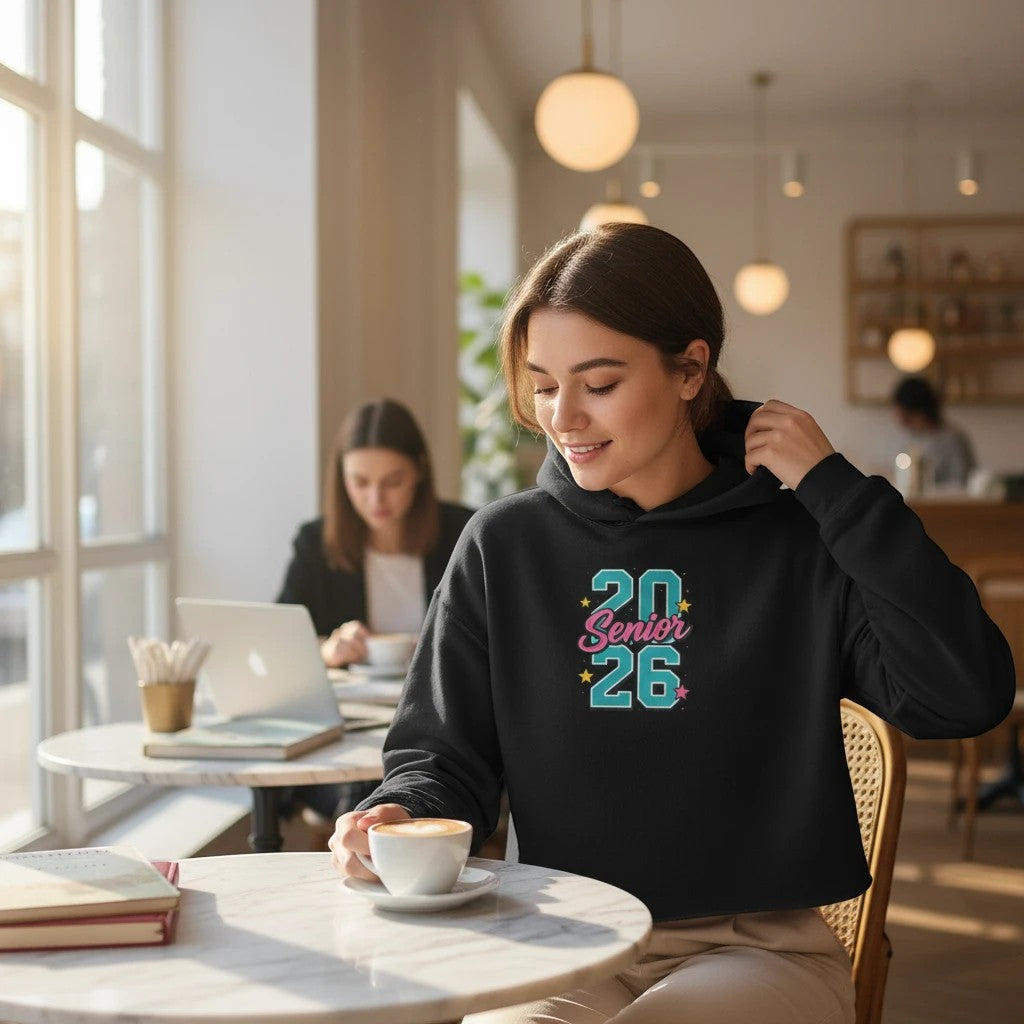 2026 Senior Women's Cropped Hoodie, Graduation Gift, Class of 2026