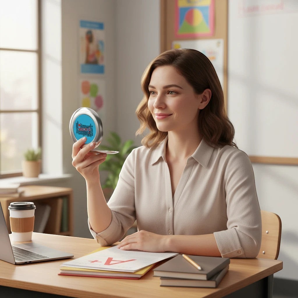 Compact Travel Mirror - Teacher Words