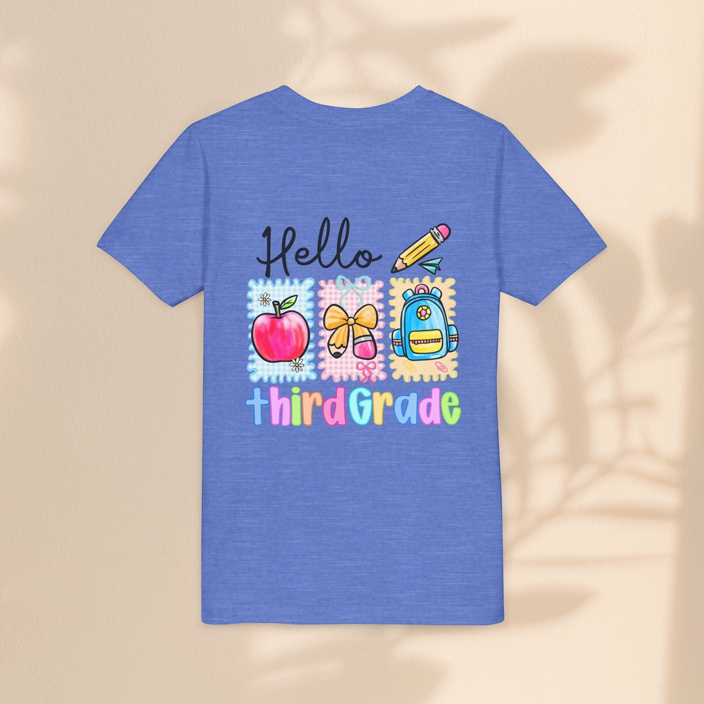 Hello Third Grade Kids T-Shirt – Back to School Youth Tee